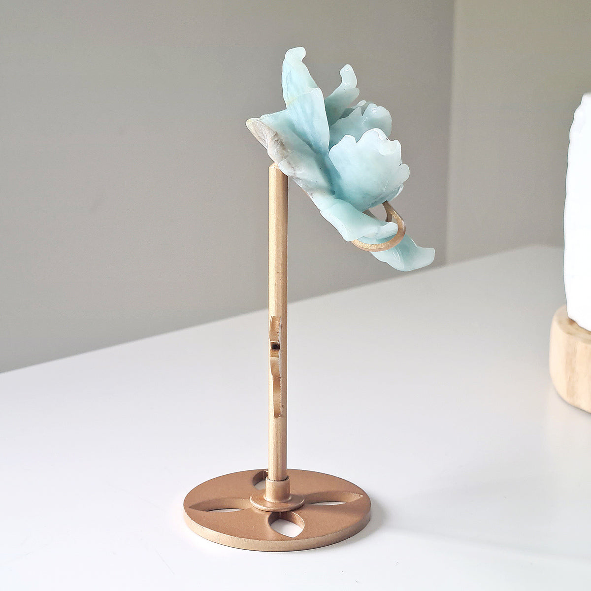 Carribean Calcite Crystal Flower On Stand | 8 cm flower