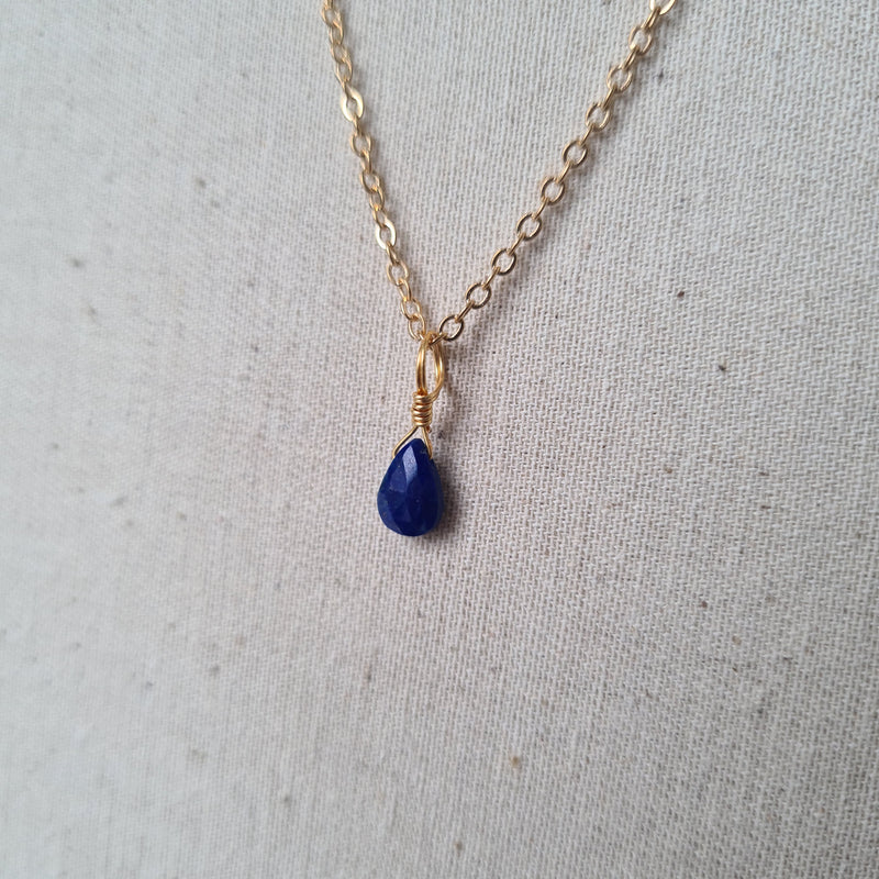 Lapis Lazuli Necklace ~ Peace & Self acceptance (Gold)