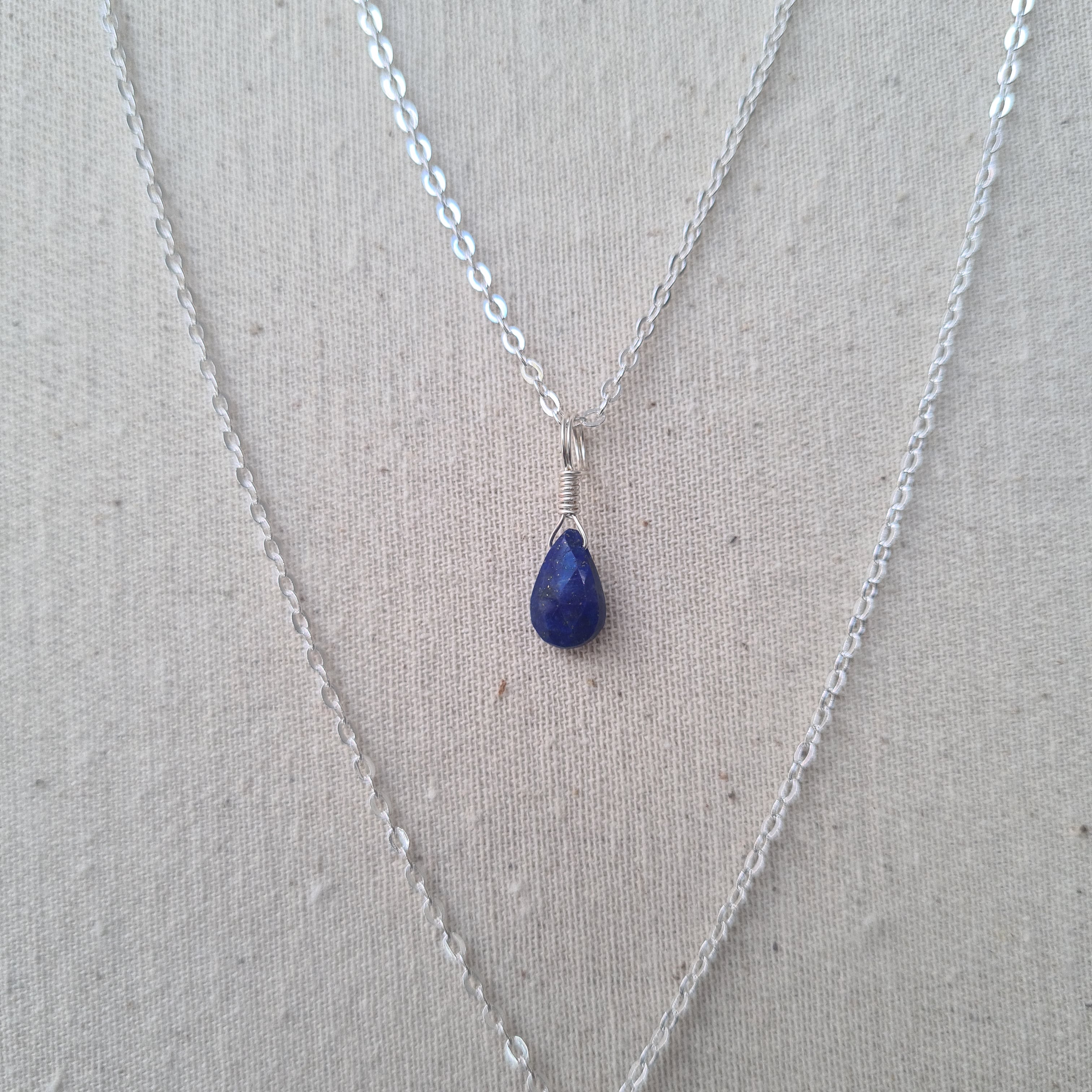 Lapis Lazuli Necklace | Peace & Self acceptance (Silver)