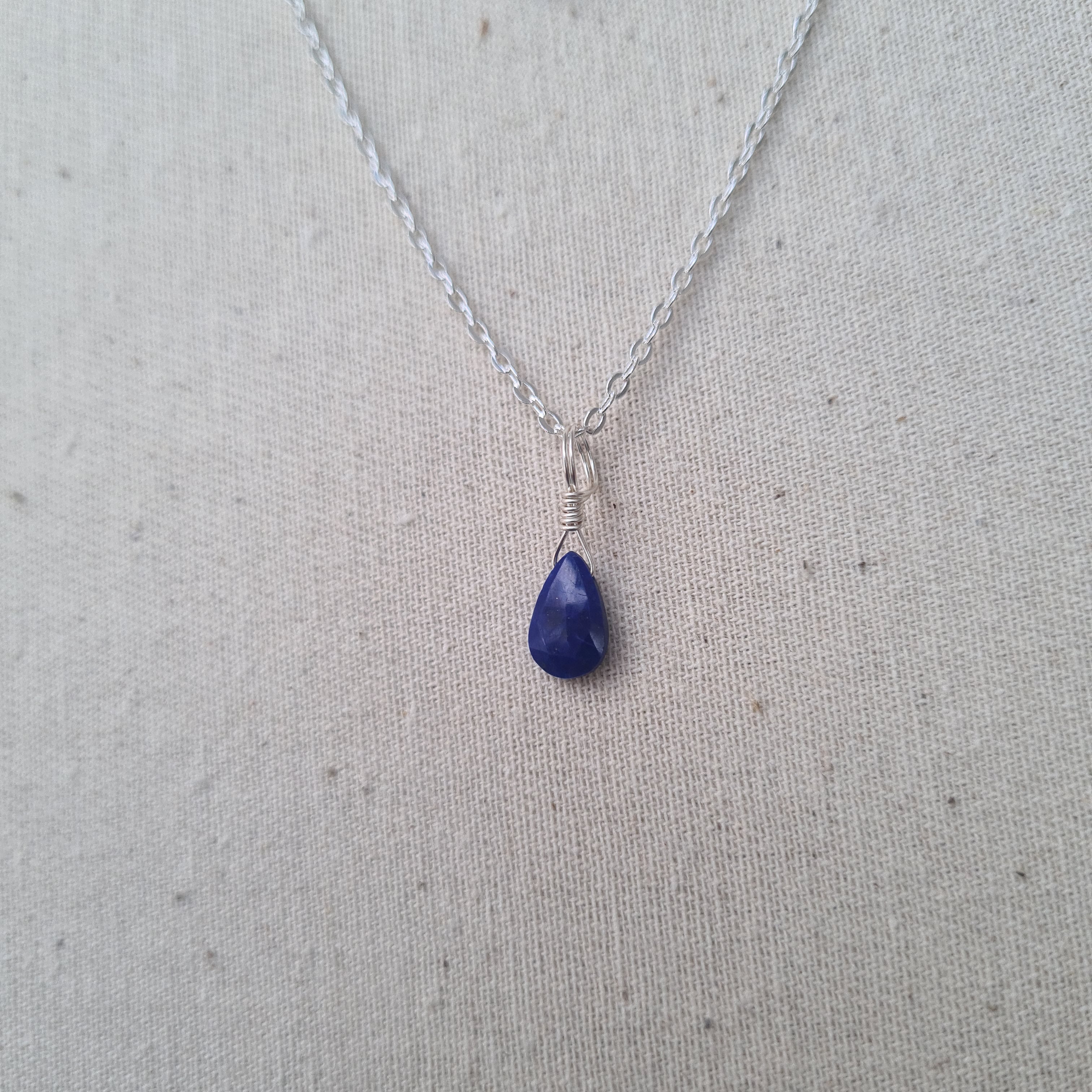 Lapis Lazuli Necklace | Peace & Self acceptance (Silver)