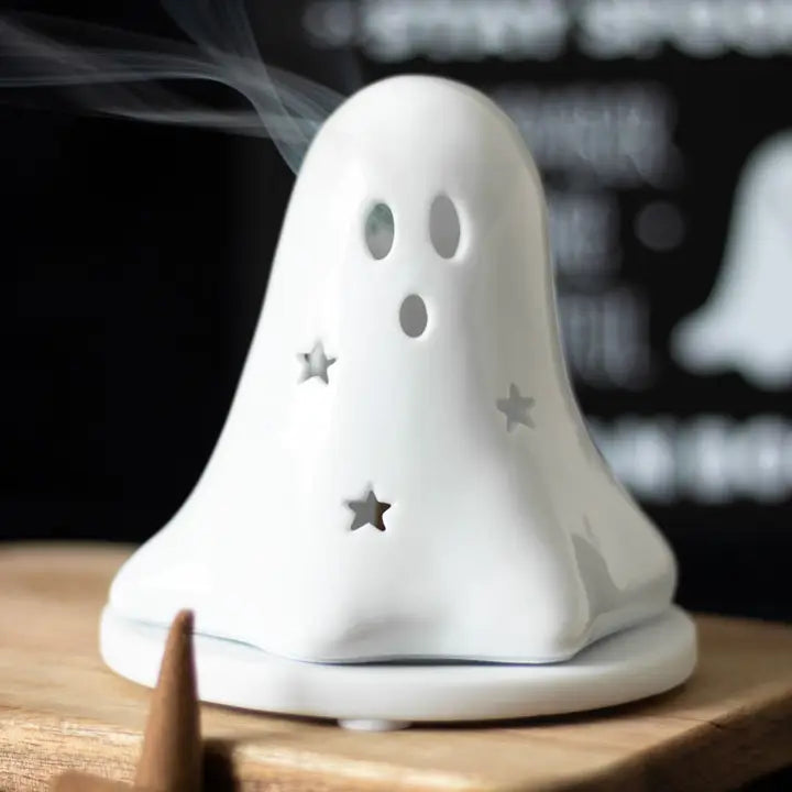 Wispwick the Ghost | Incense Cone Burner & Tea Light Holder