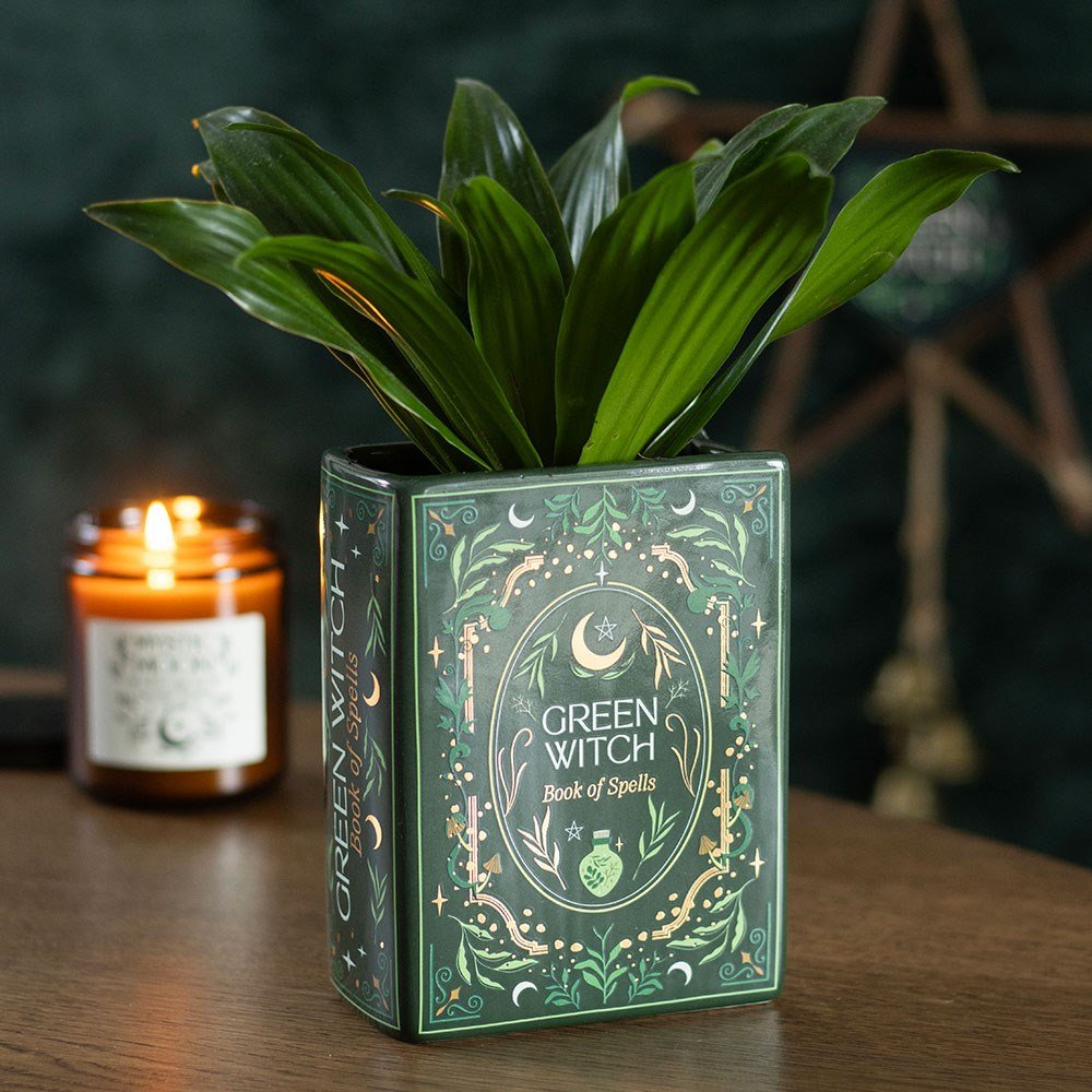 Green Witch Grimoire Vase