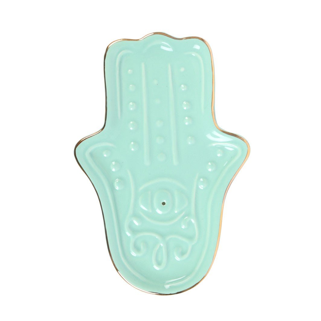 Hamsa Hand Ceramic Incense Stick Holder