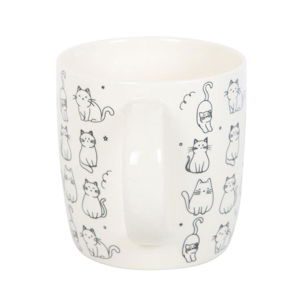 Happy Cat Print Ceramic Mug