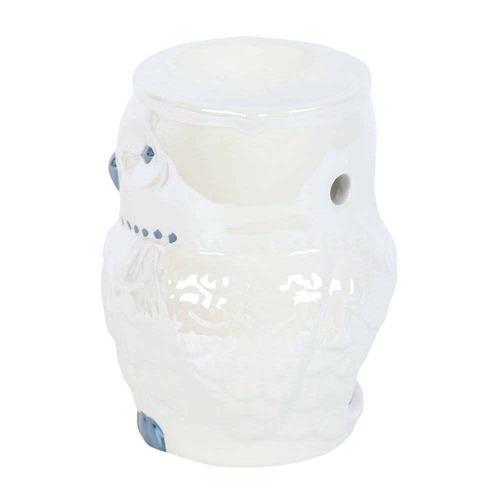 Owl Shaped Ceramic Iridescent Oil Burner