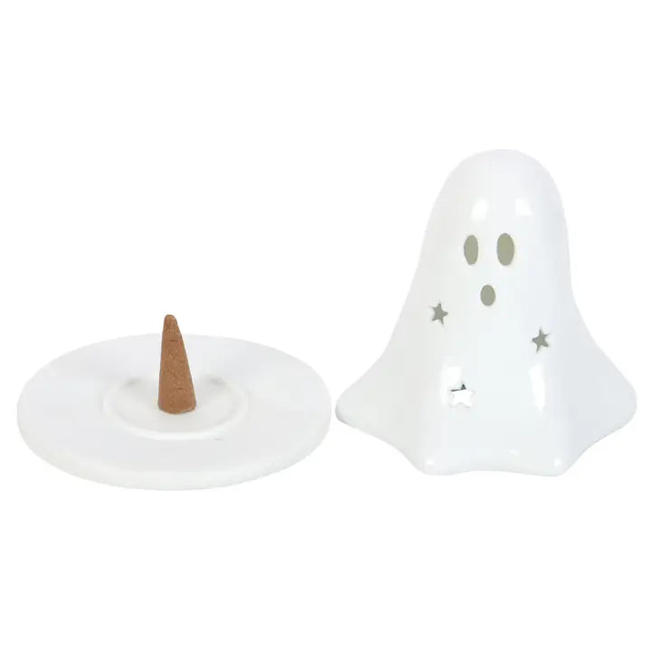 Wispwick the Ghost | Incense Cone Burner & Tea Light Holder