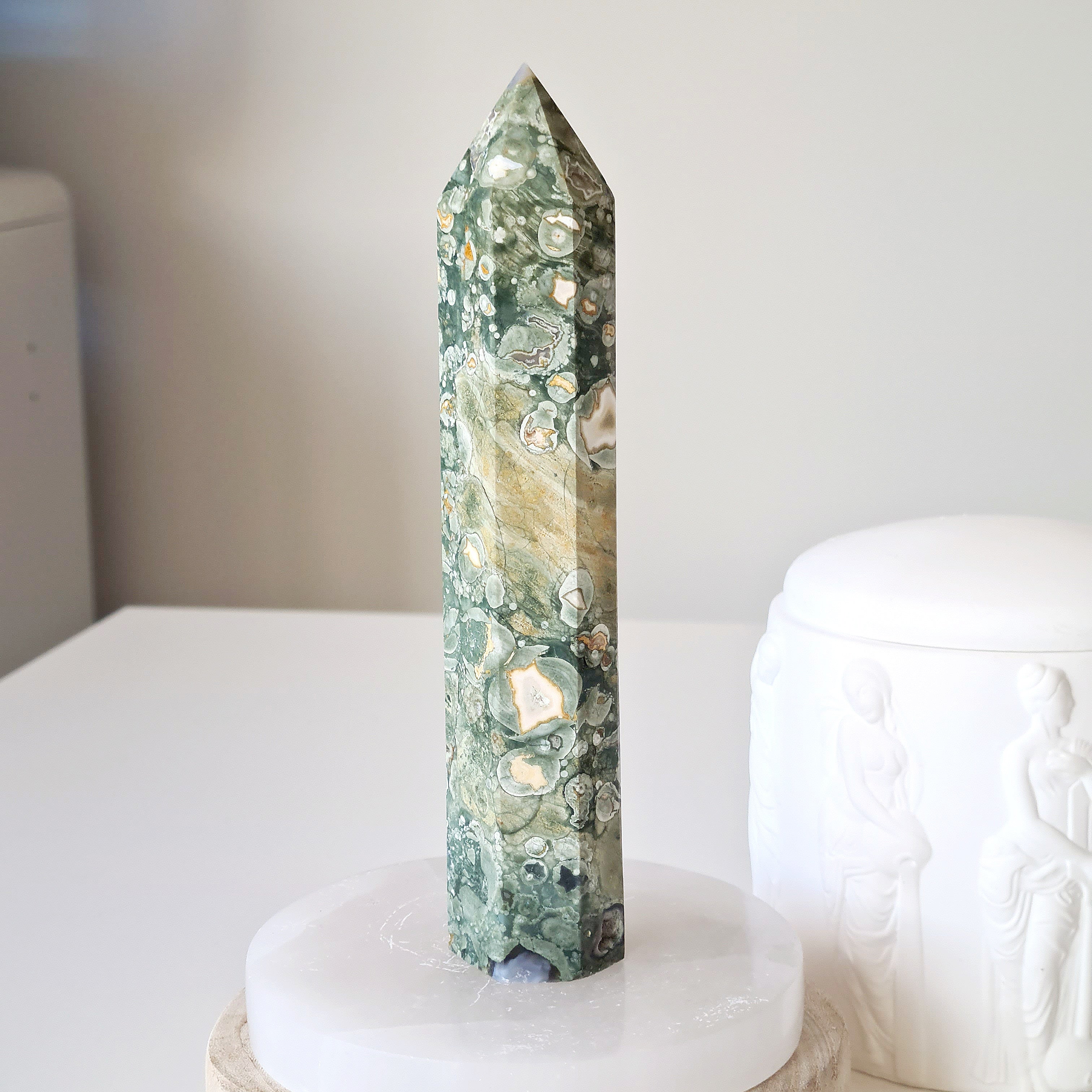 Rainforest Jasper | C | 16 cm | Uneven bottom