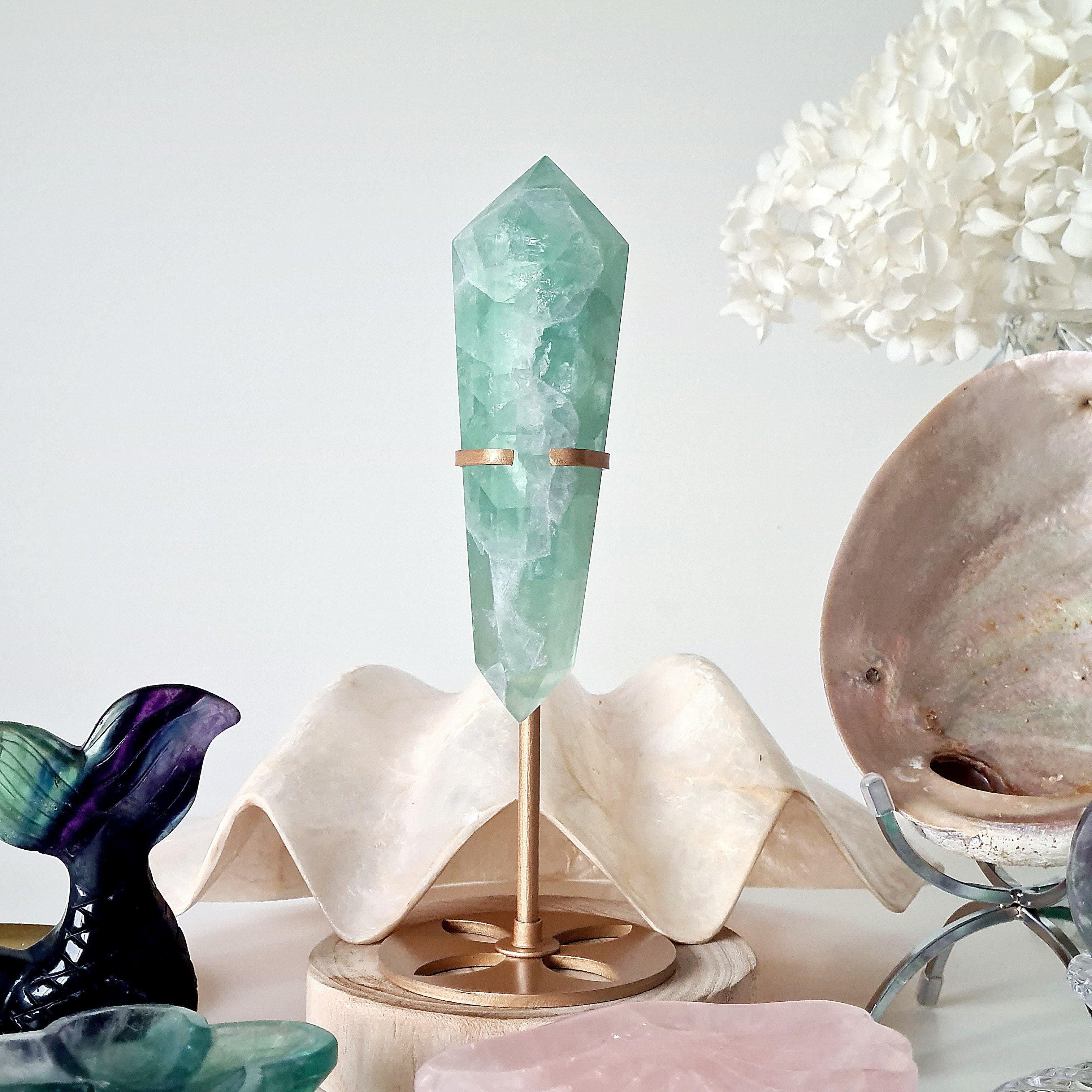 Fluorite DT with stand | D | 334 g | 14 cm