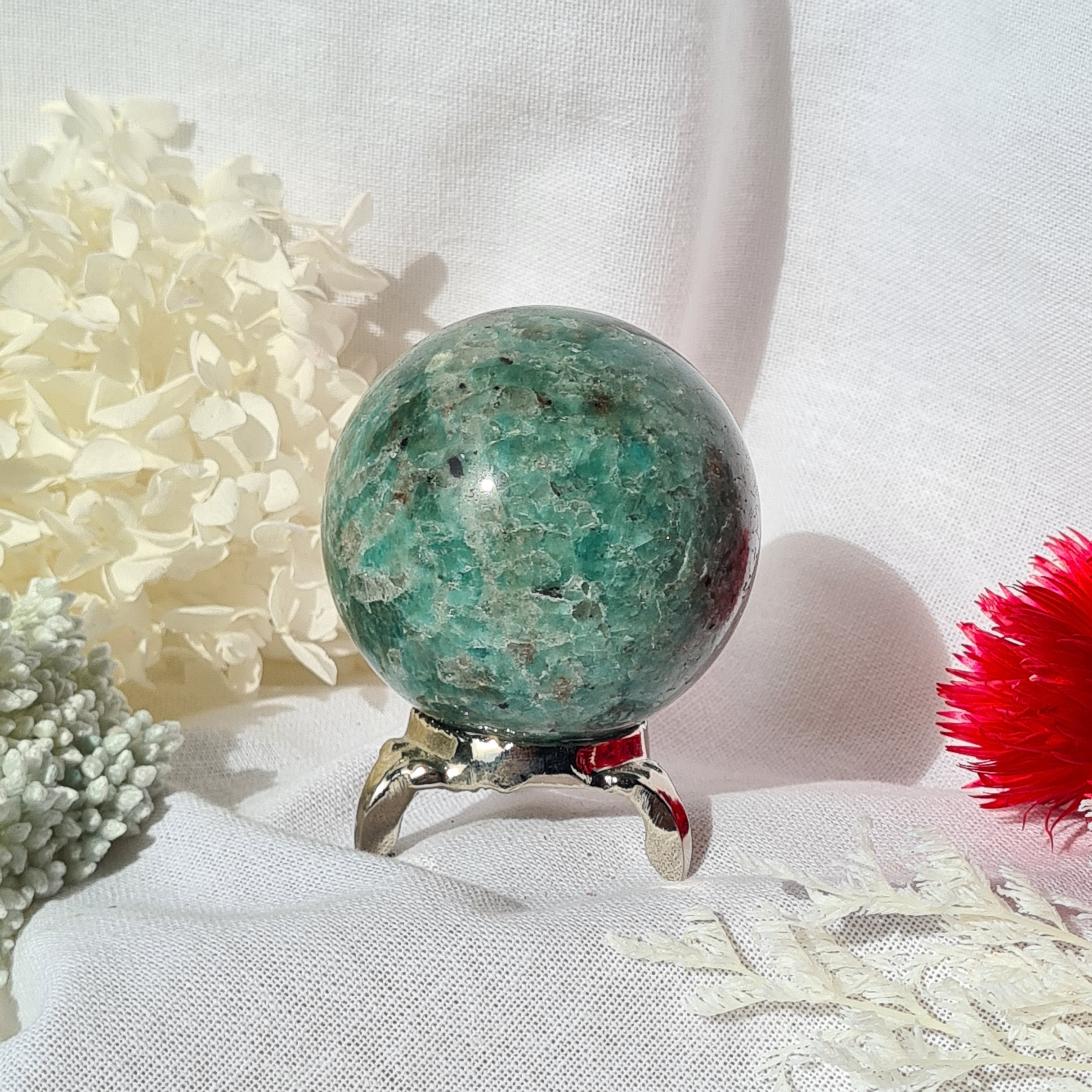 Amazonite Sphere with Stand