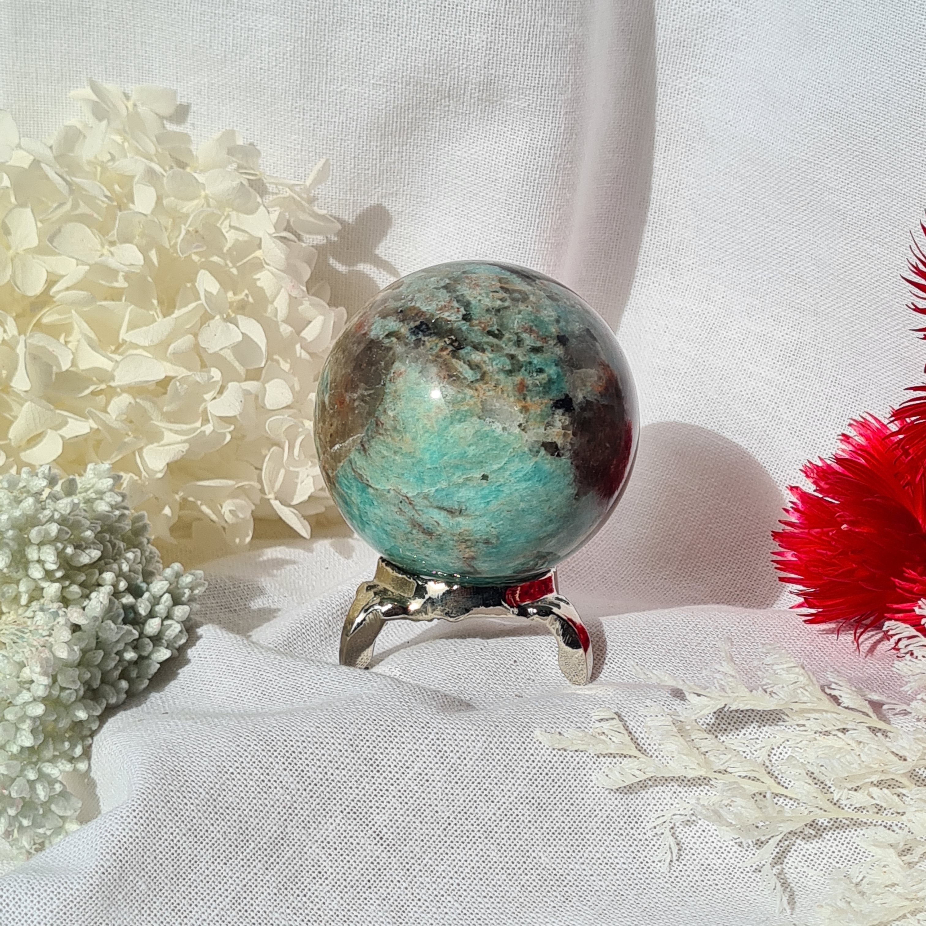 Amazonite Sphere with Stand