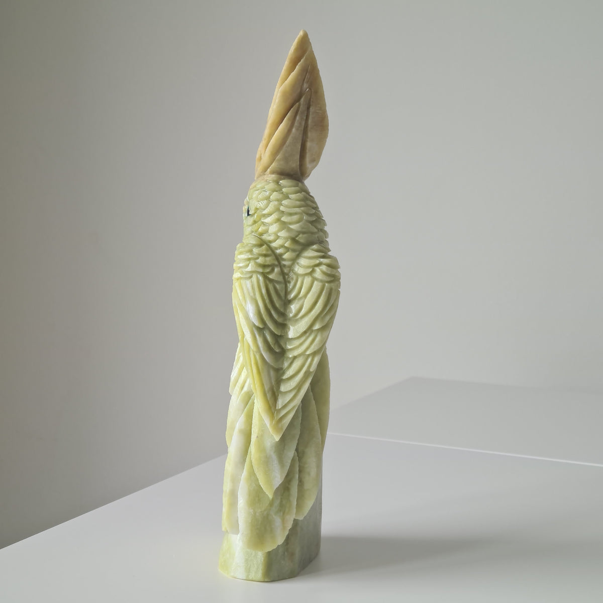 Jade Crystal Bird | Piece D | Handcarved | 24 cm tall
