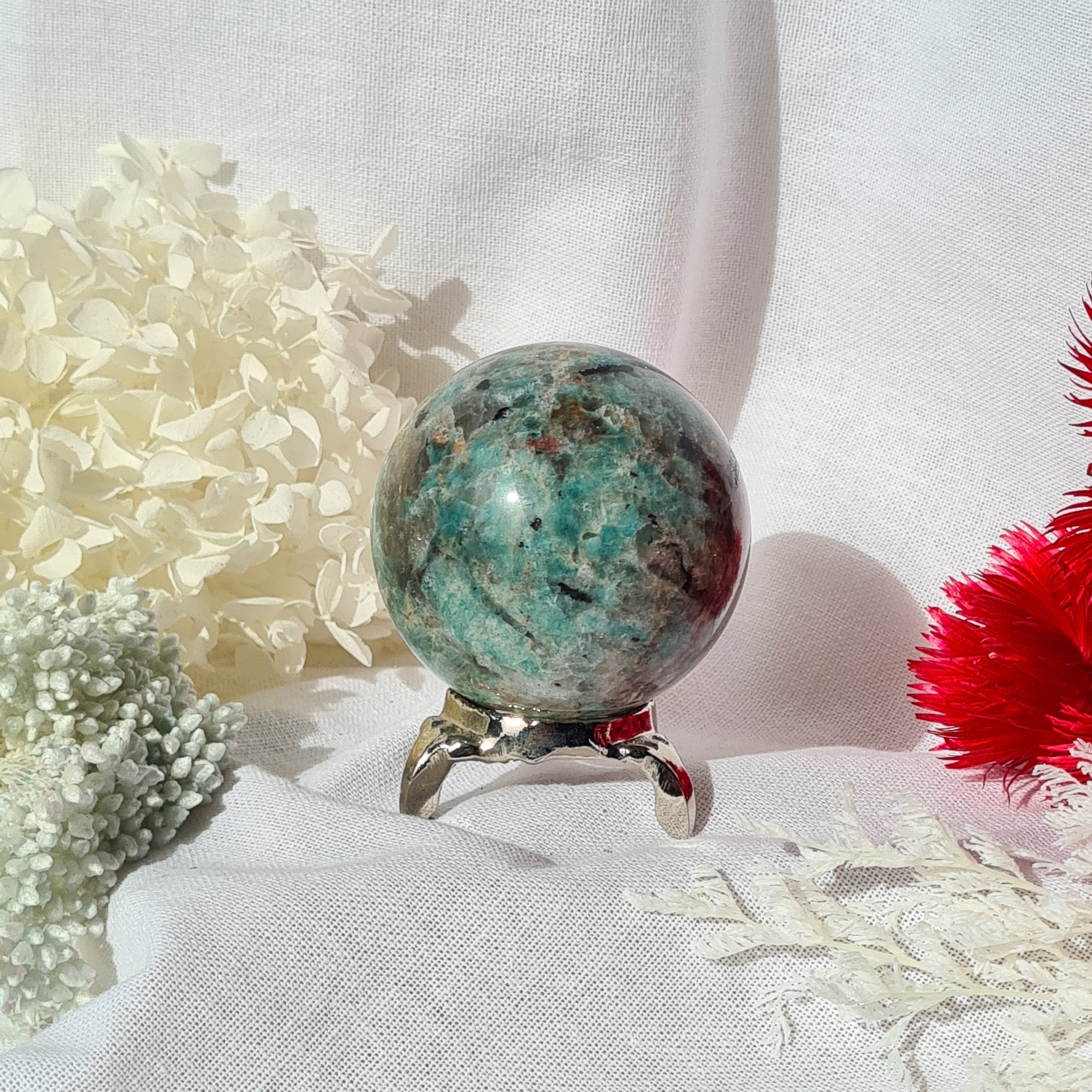 Amazonite Sphere with Stand