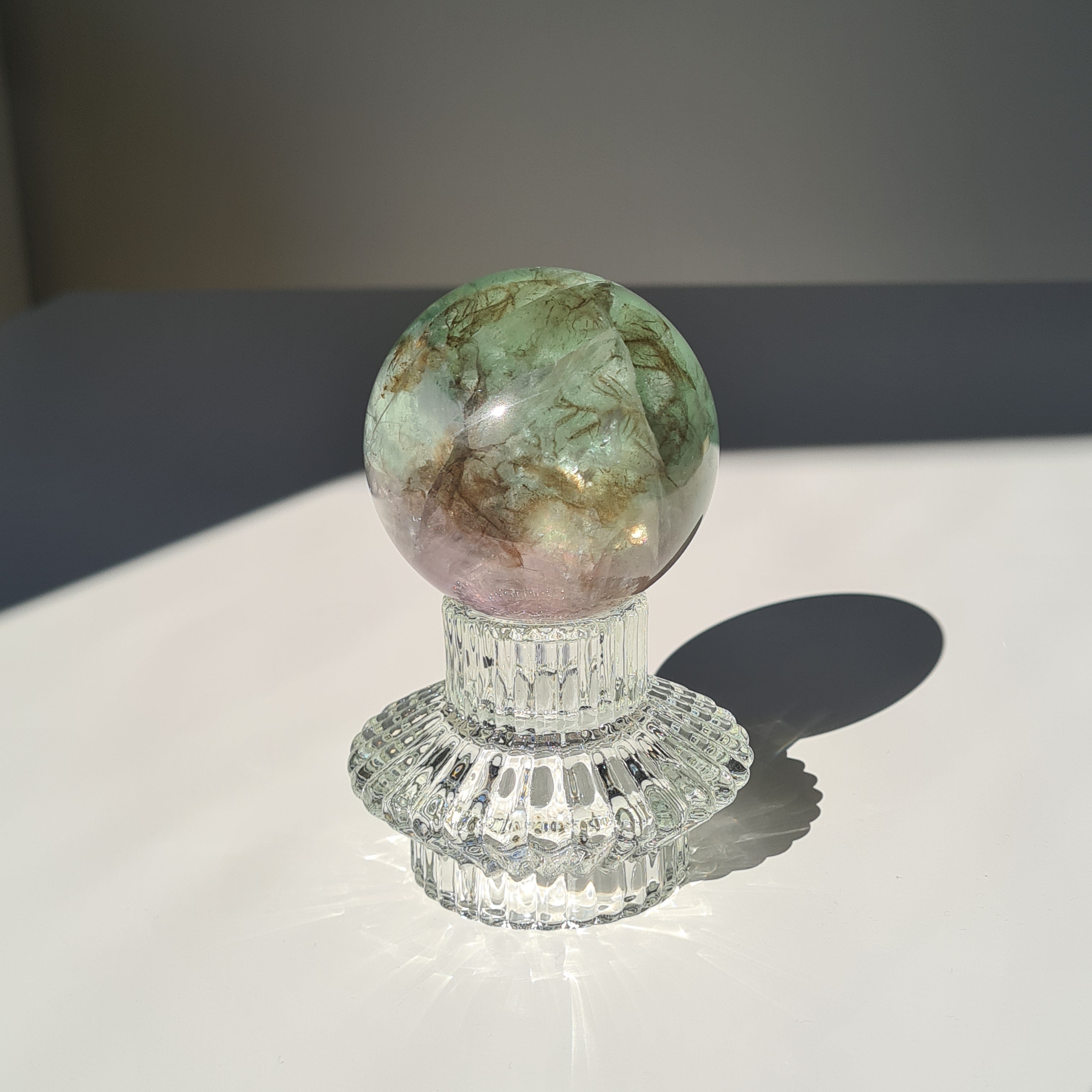 Fluorite Crystal Sphere with stand | A | 450 g