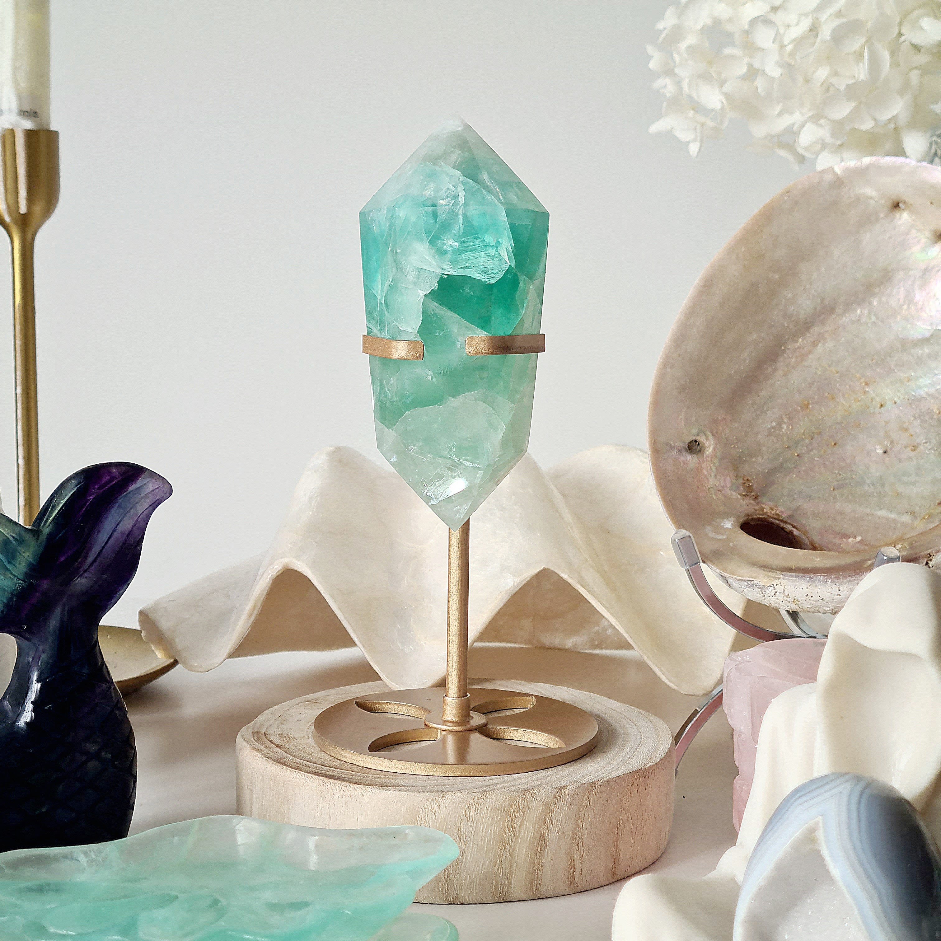 Fluorite DT with stand | B | 328 g | 10.5 cm