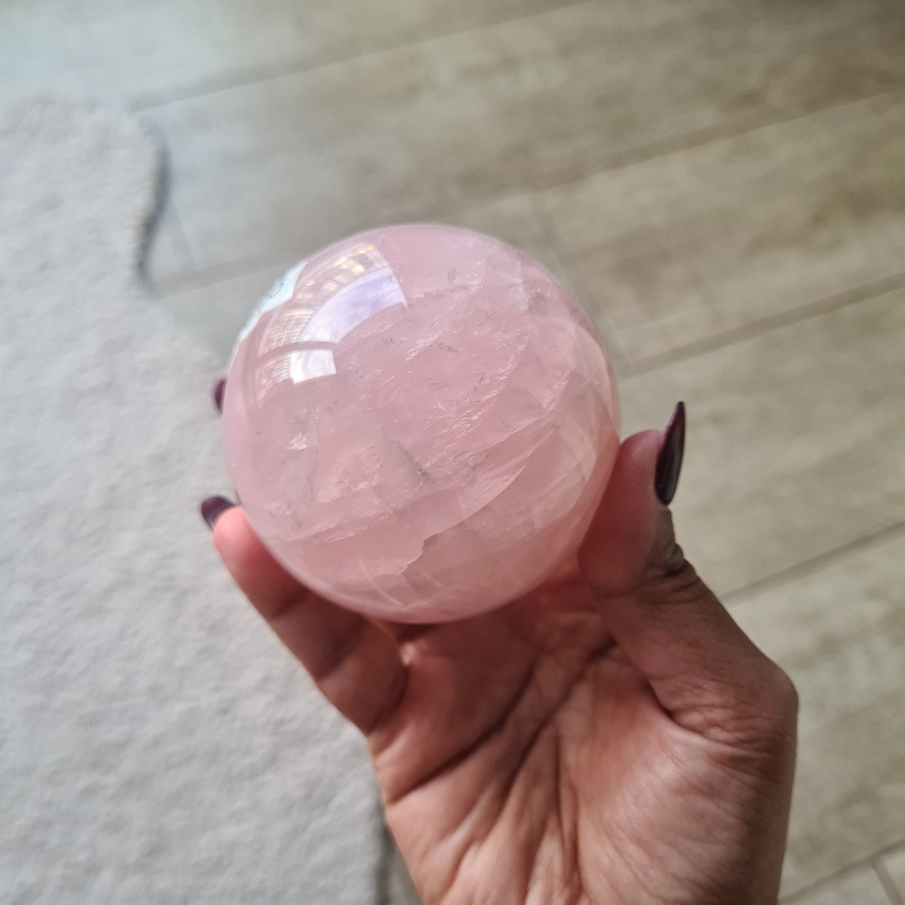 Rose Quartz | Crystal Orb with stand | 465 g