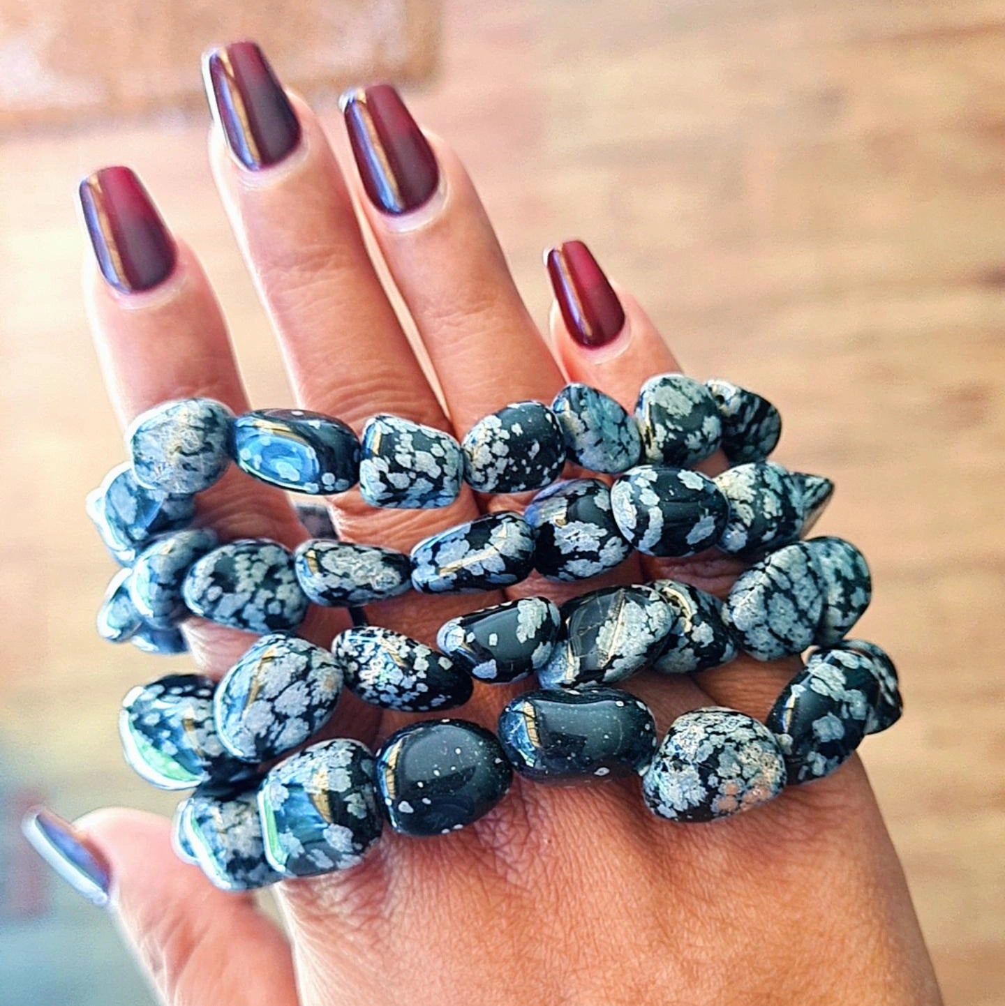 Snowflake Obsidian Bracelet | 1 Piece