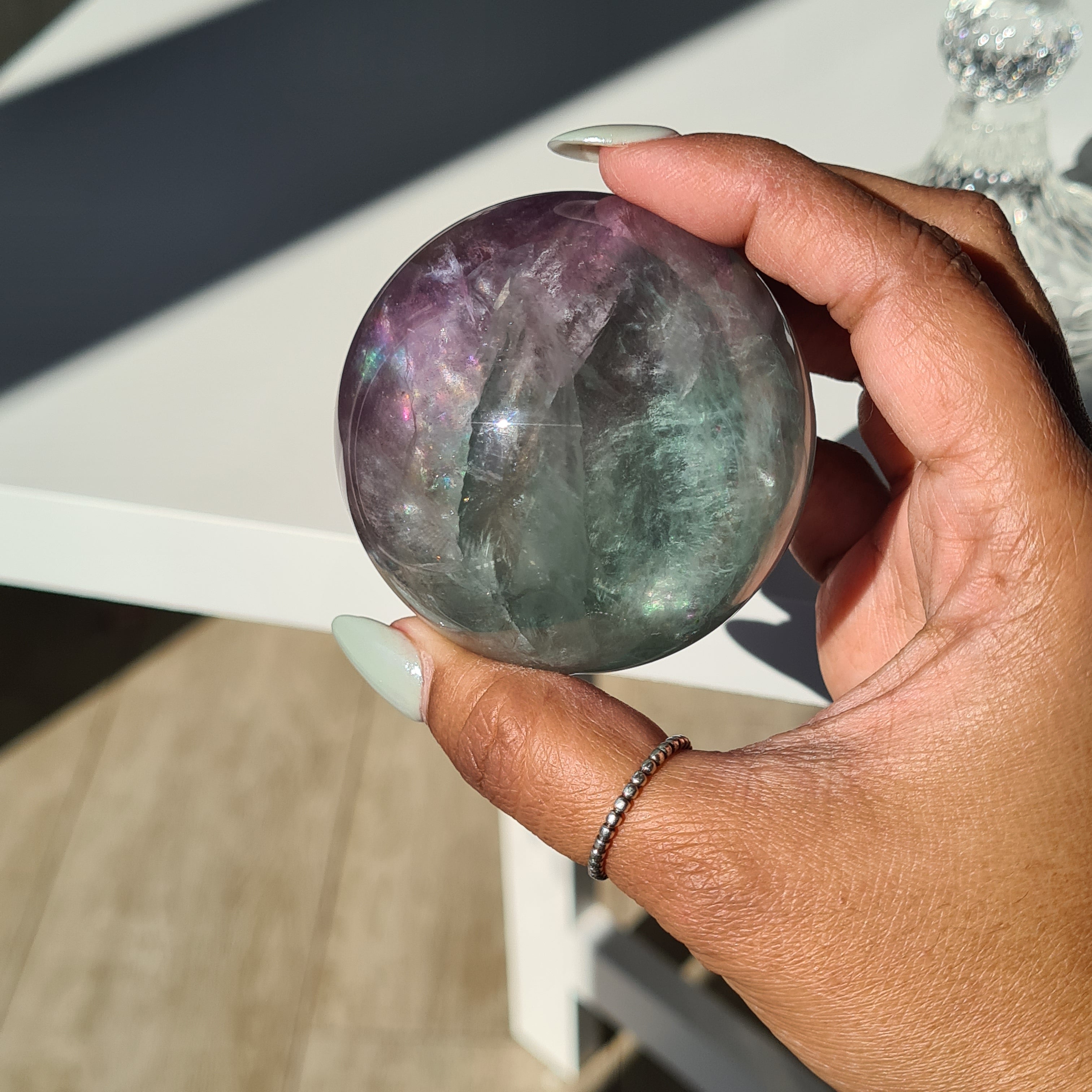 Fluorite Crystal Sphere with stand | C | 345 g