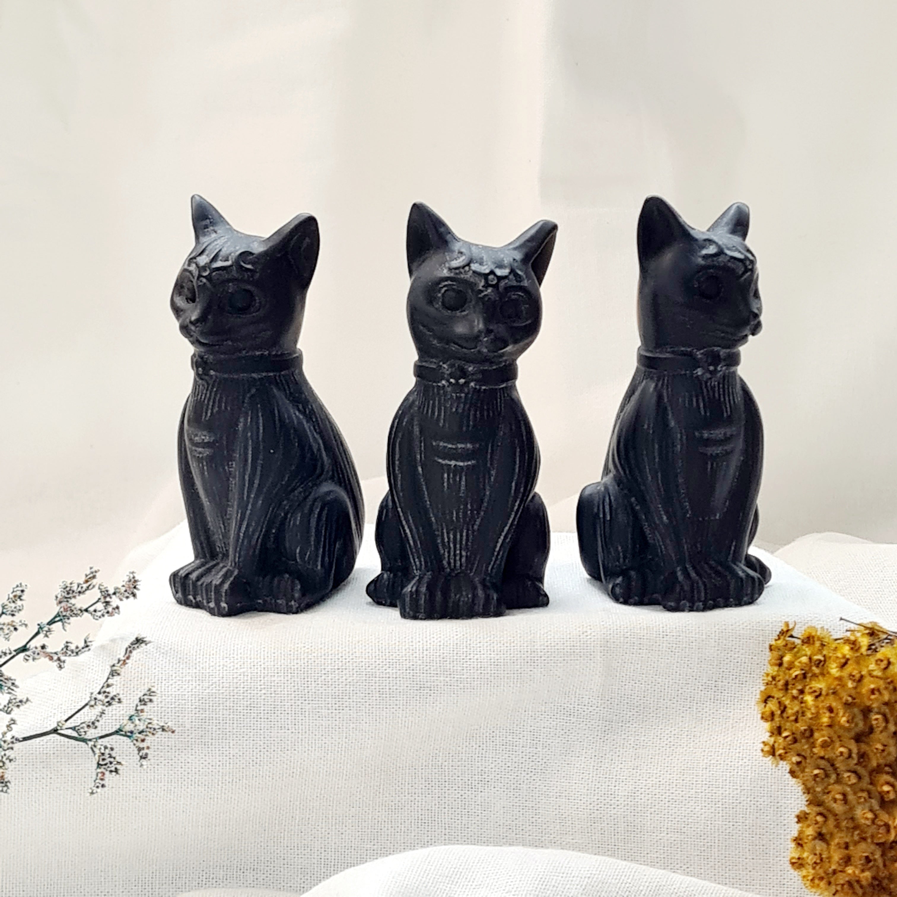 Shadow Cat | Black Obsidian | 9 Cm tall