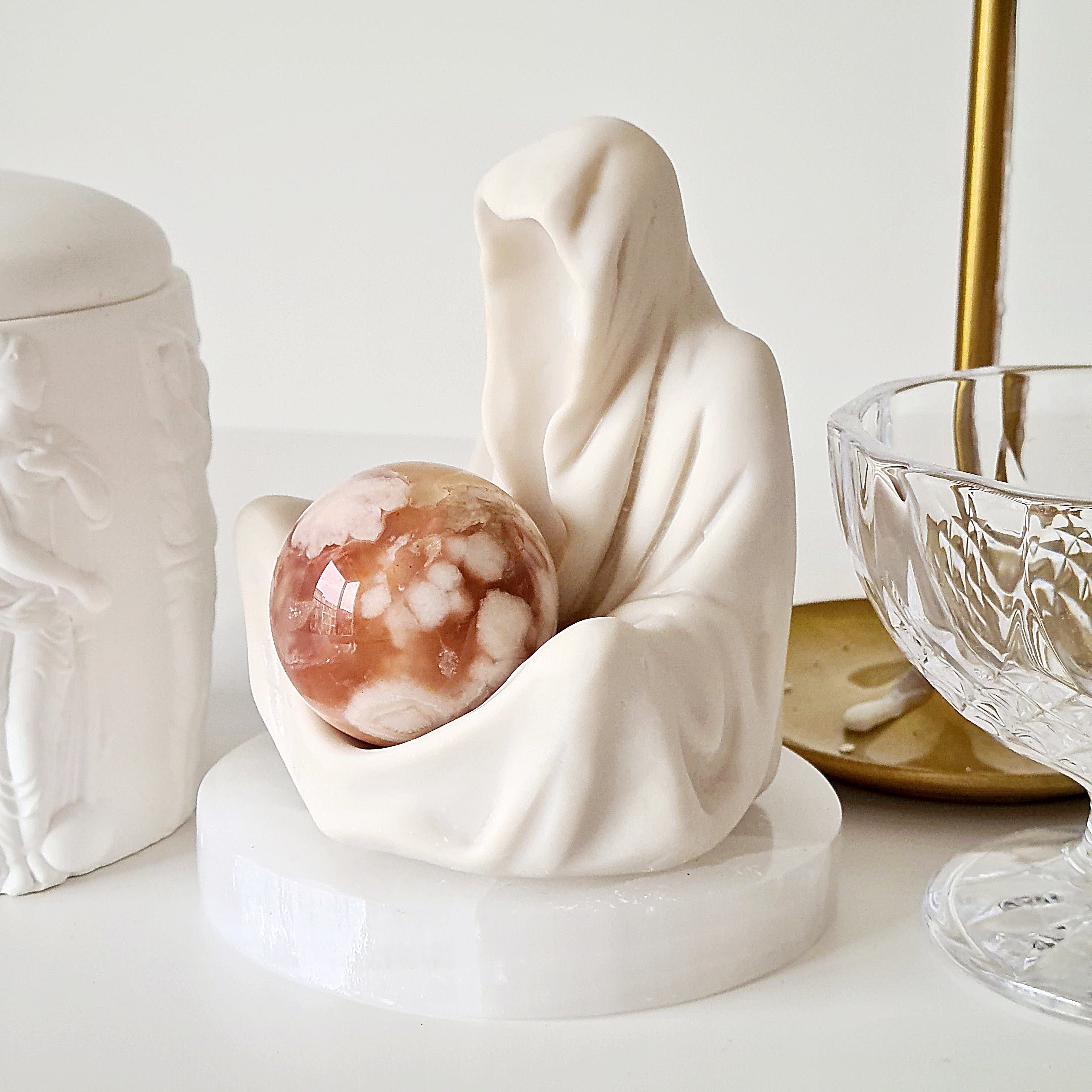 Gate Keeper with Flower Agate Orb