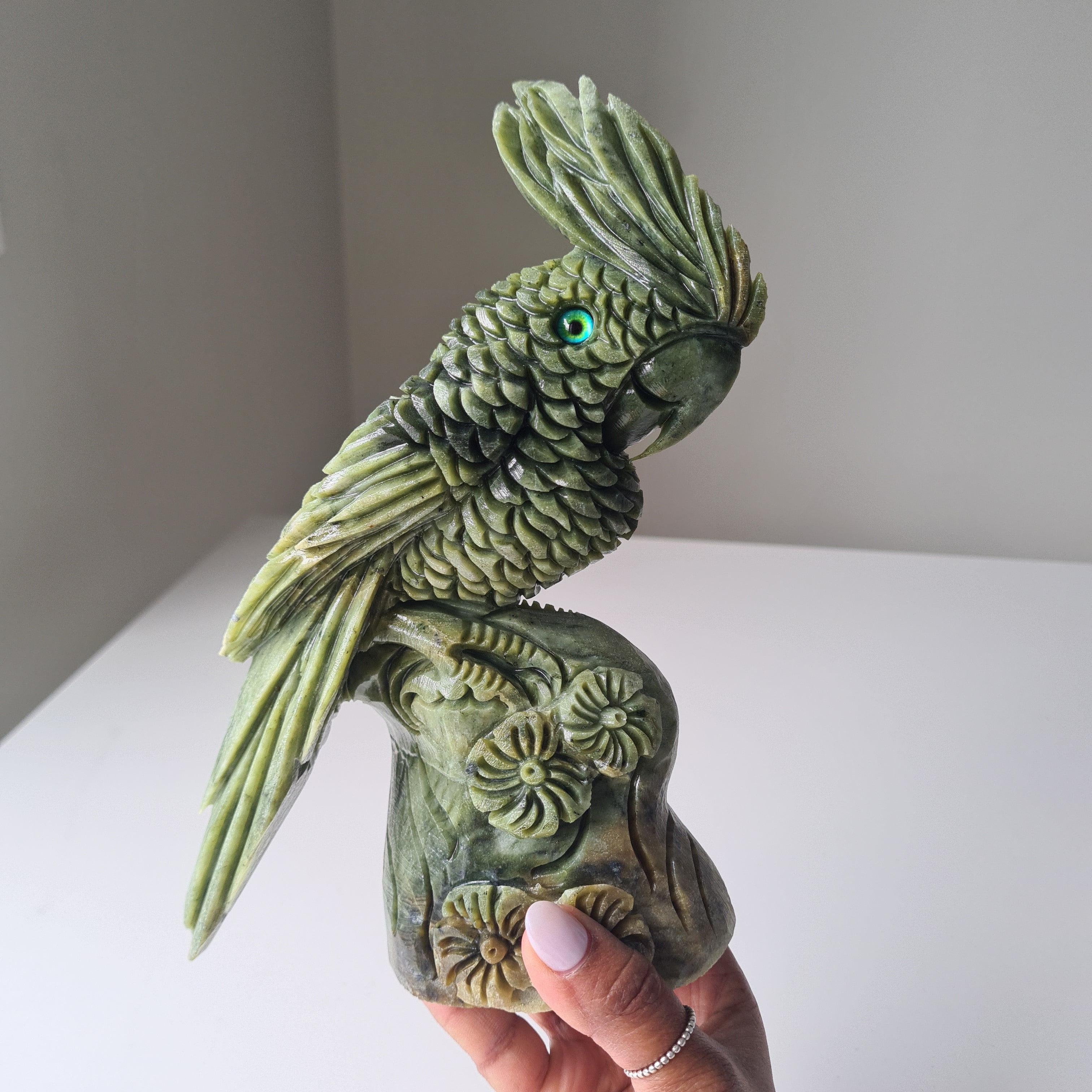 Jade Bird | 20 cm tall |1.3 kg | | Handcarved