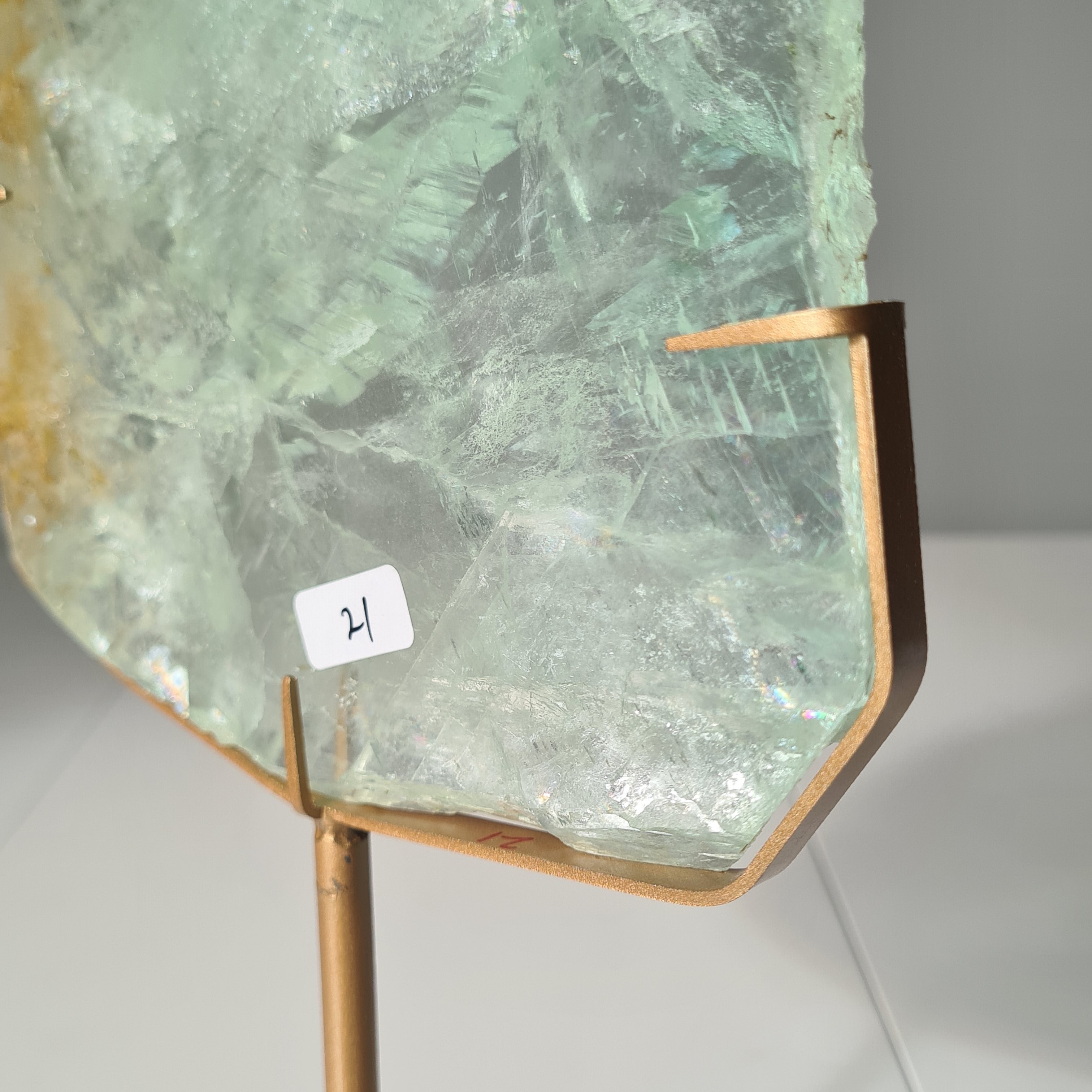 Frozen Lake of Dreams Fluorite Portal on Stand | 37.5 cm with stand