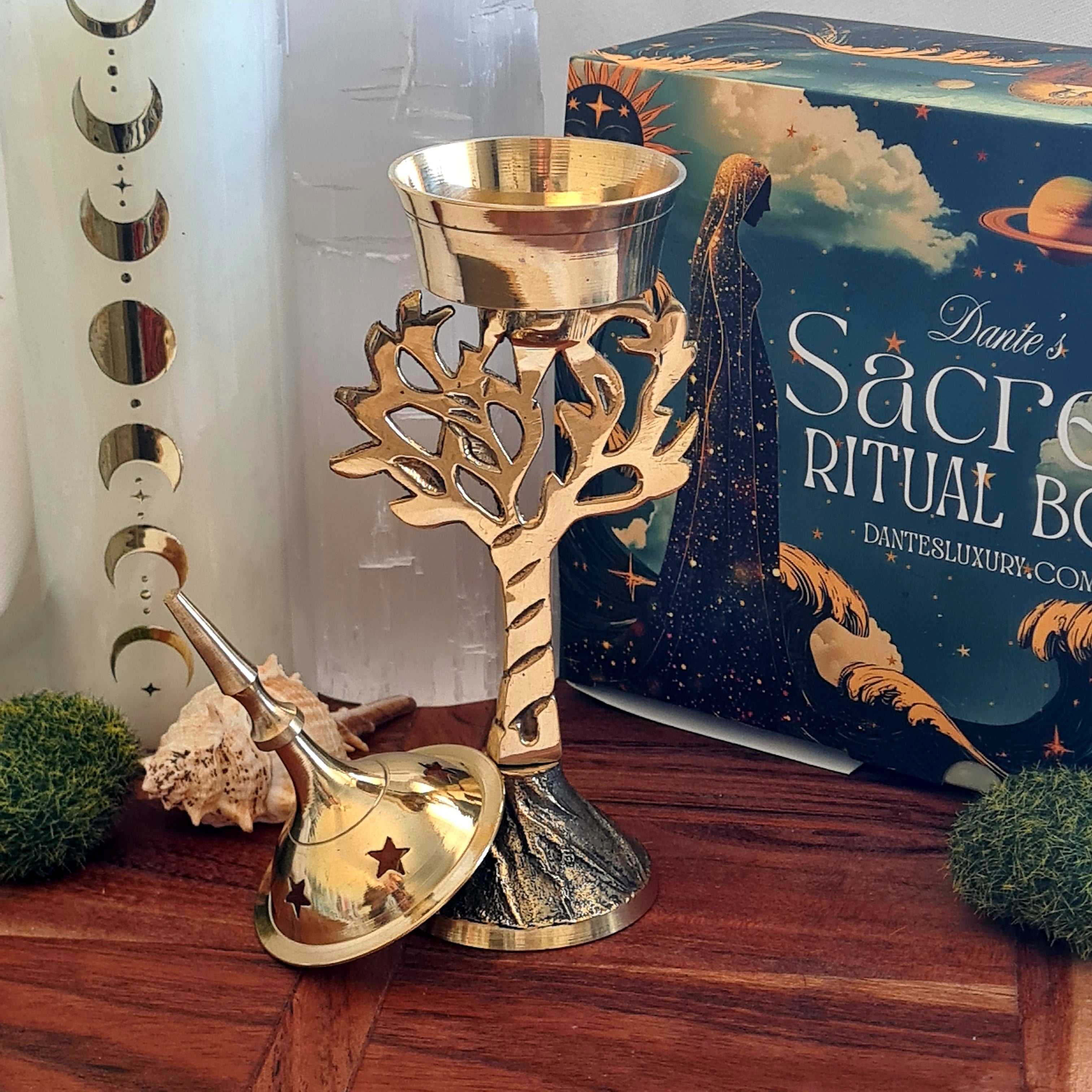 Brass incense cone burner (only fits small size cone)