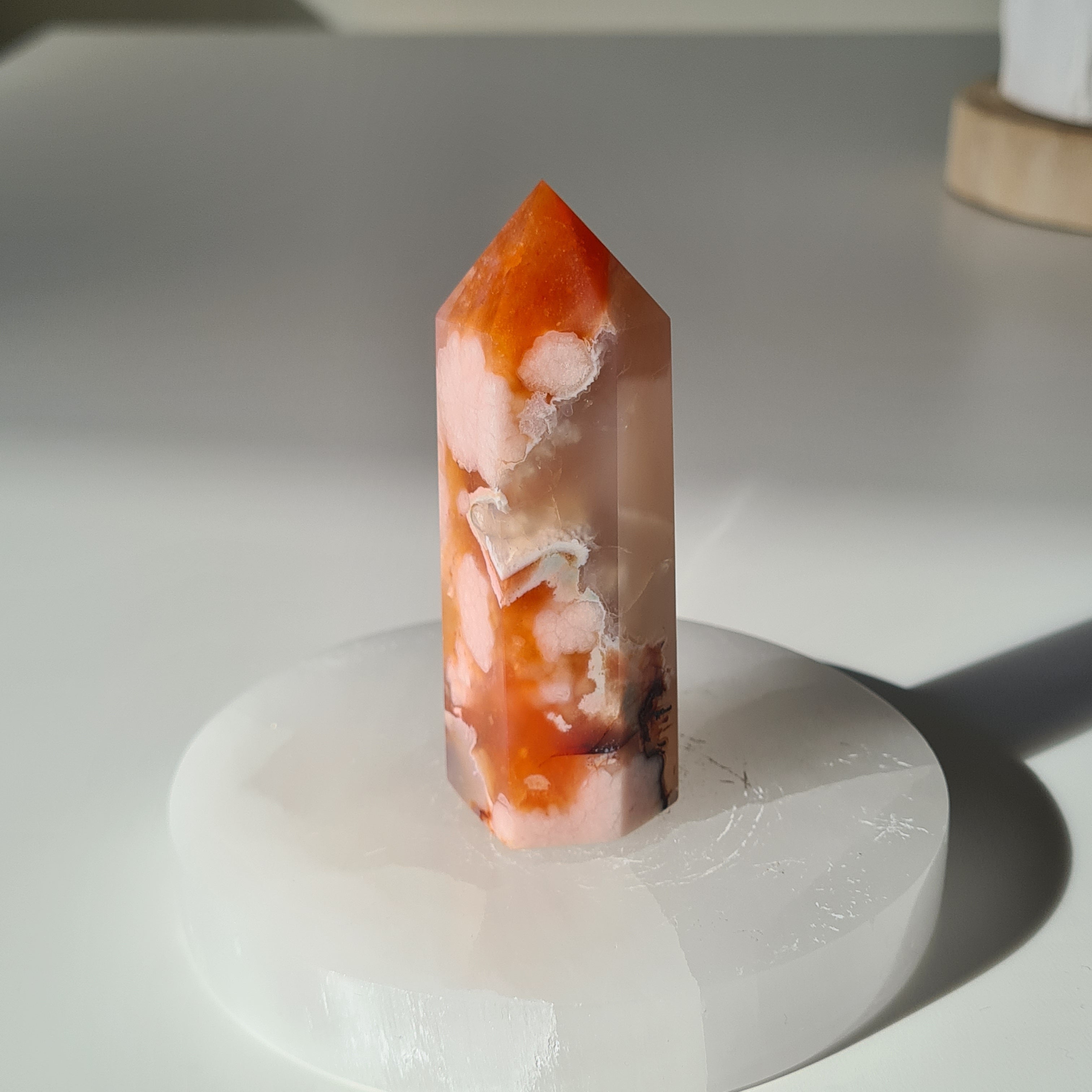 Flower Agate Point | C | 8 cm tall