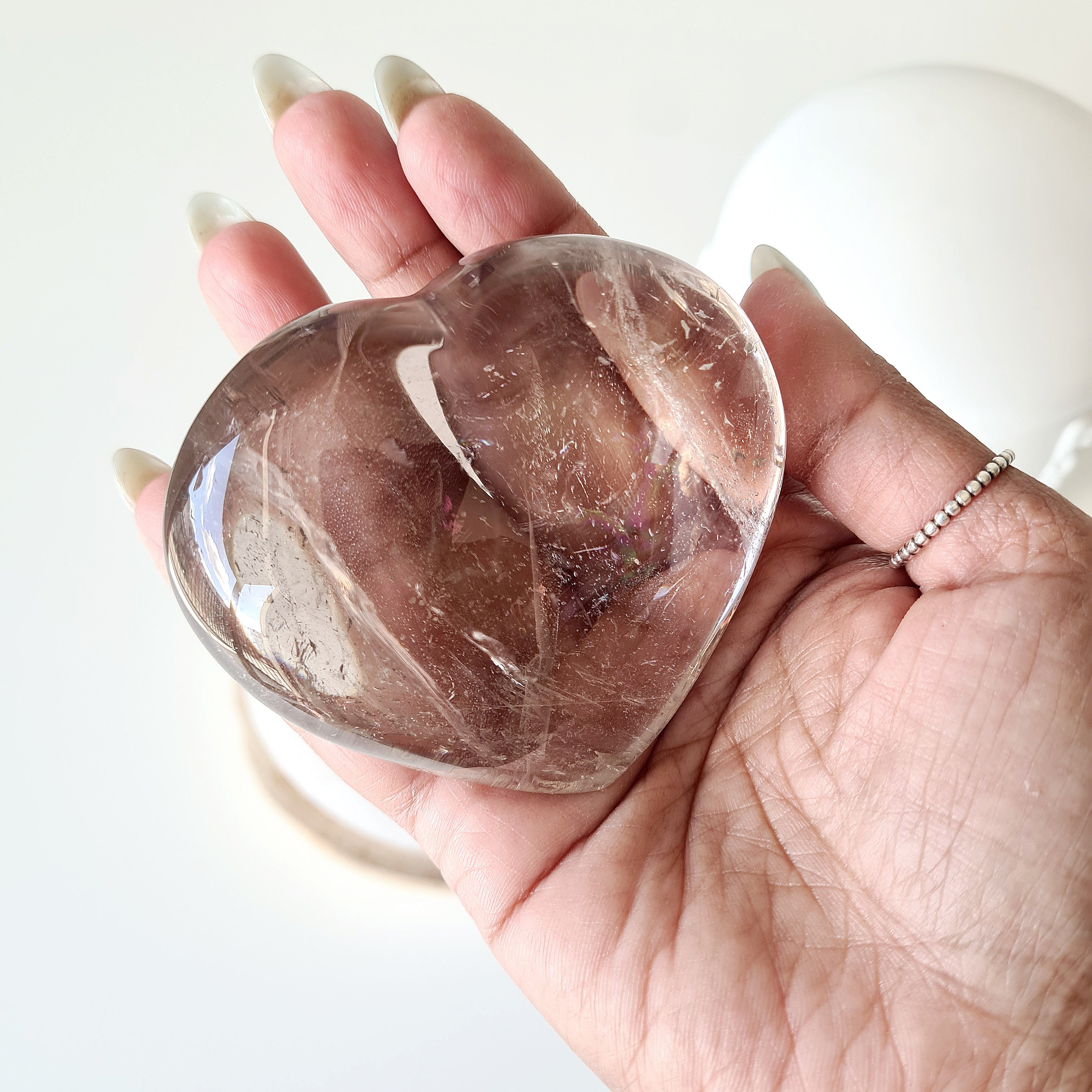Smokey quartz heart