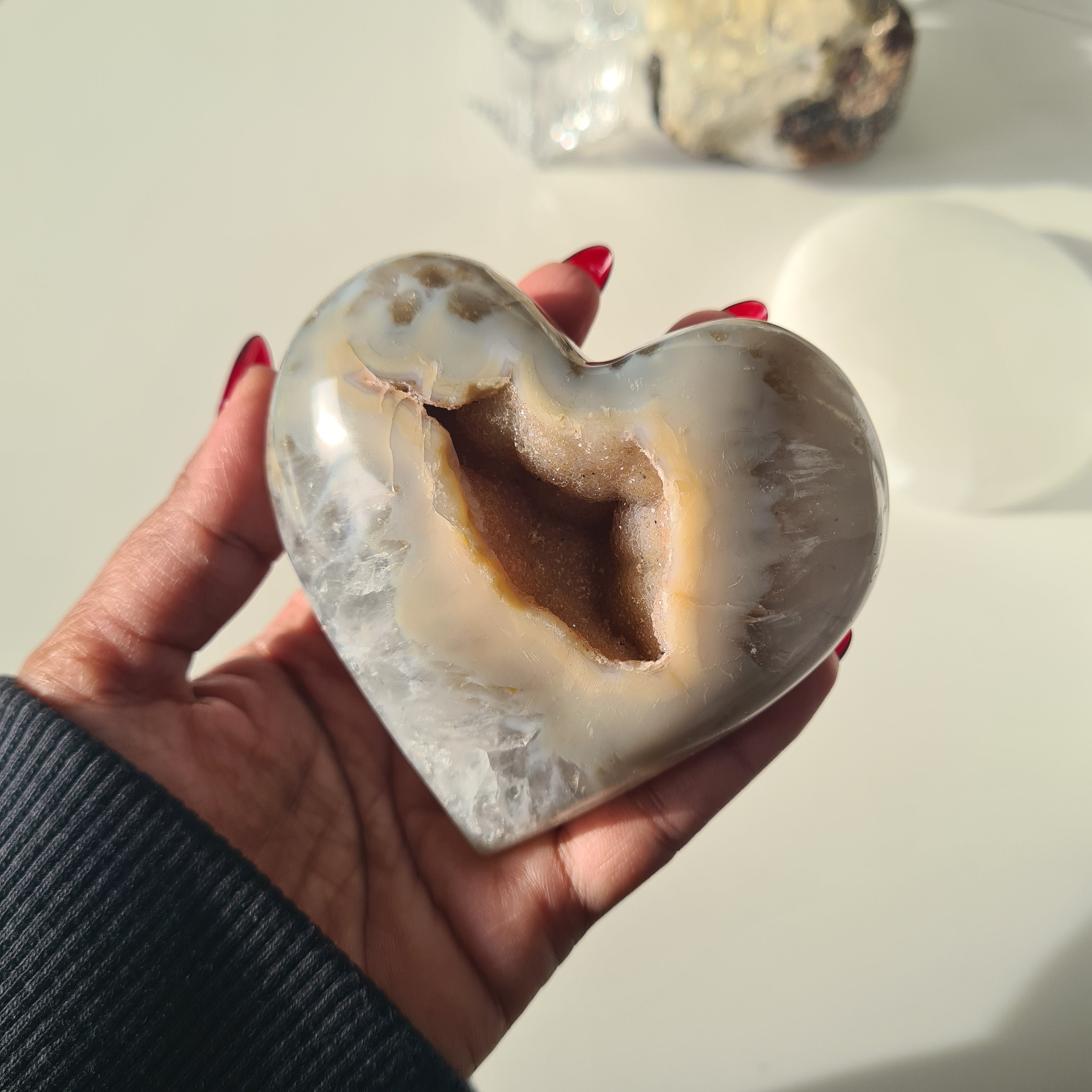 Druzy Agate Heart
