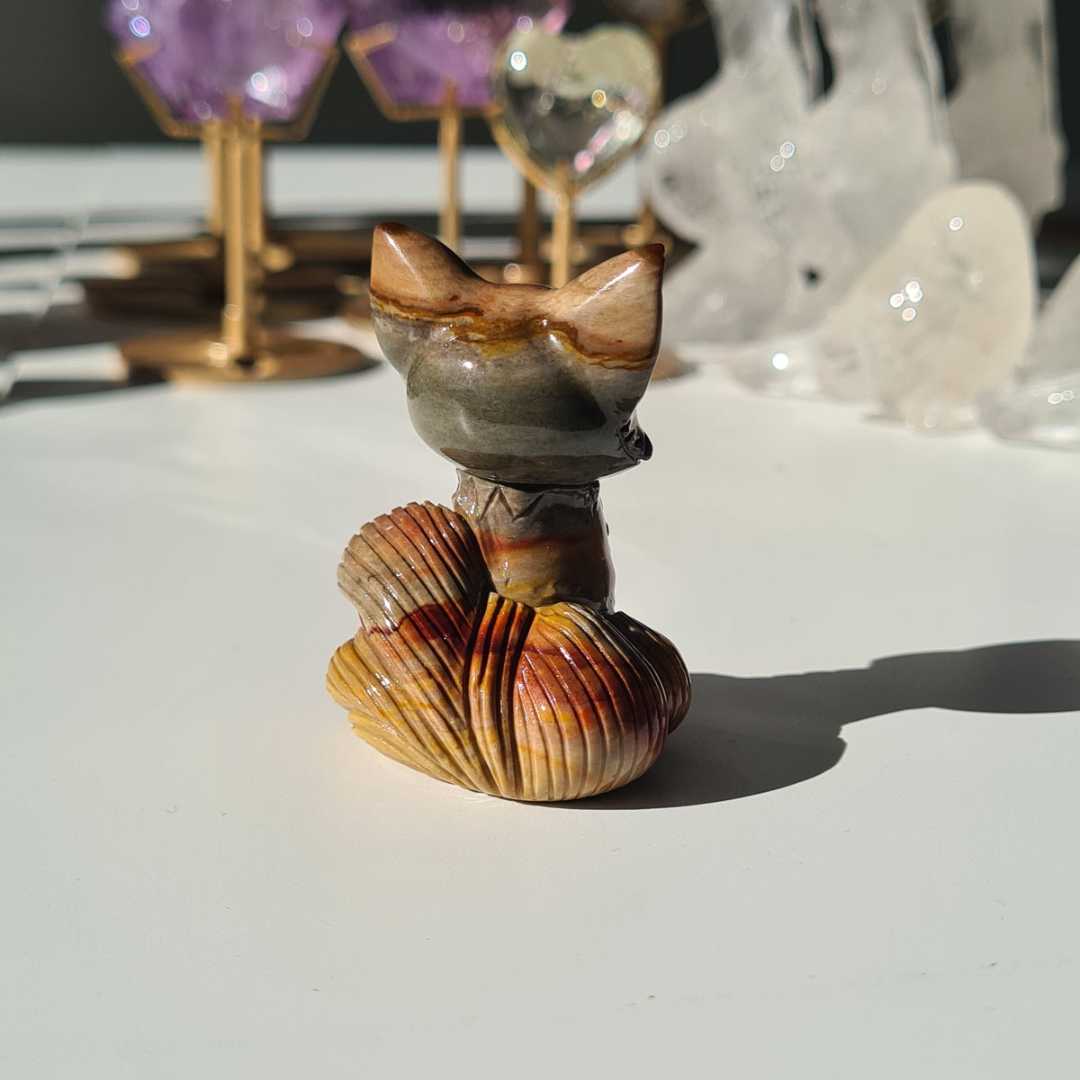 Alashan Agate Fox Carving | Small Size | 5.1 cm