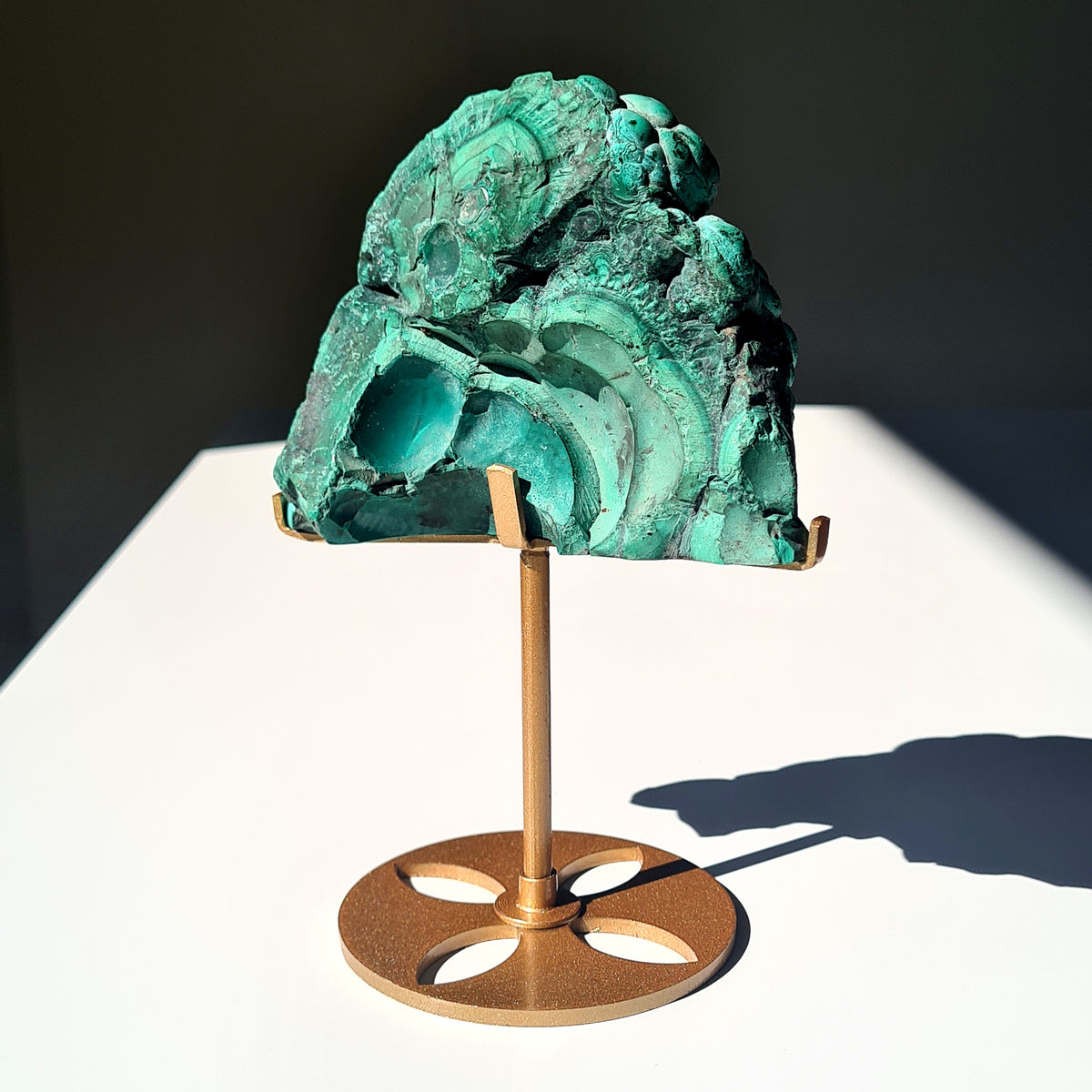Malachite Crystal Portal | Custom Stand | Piece C