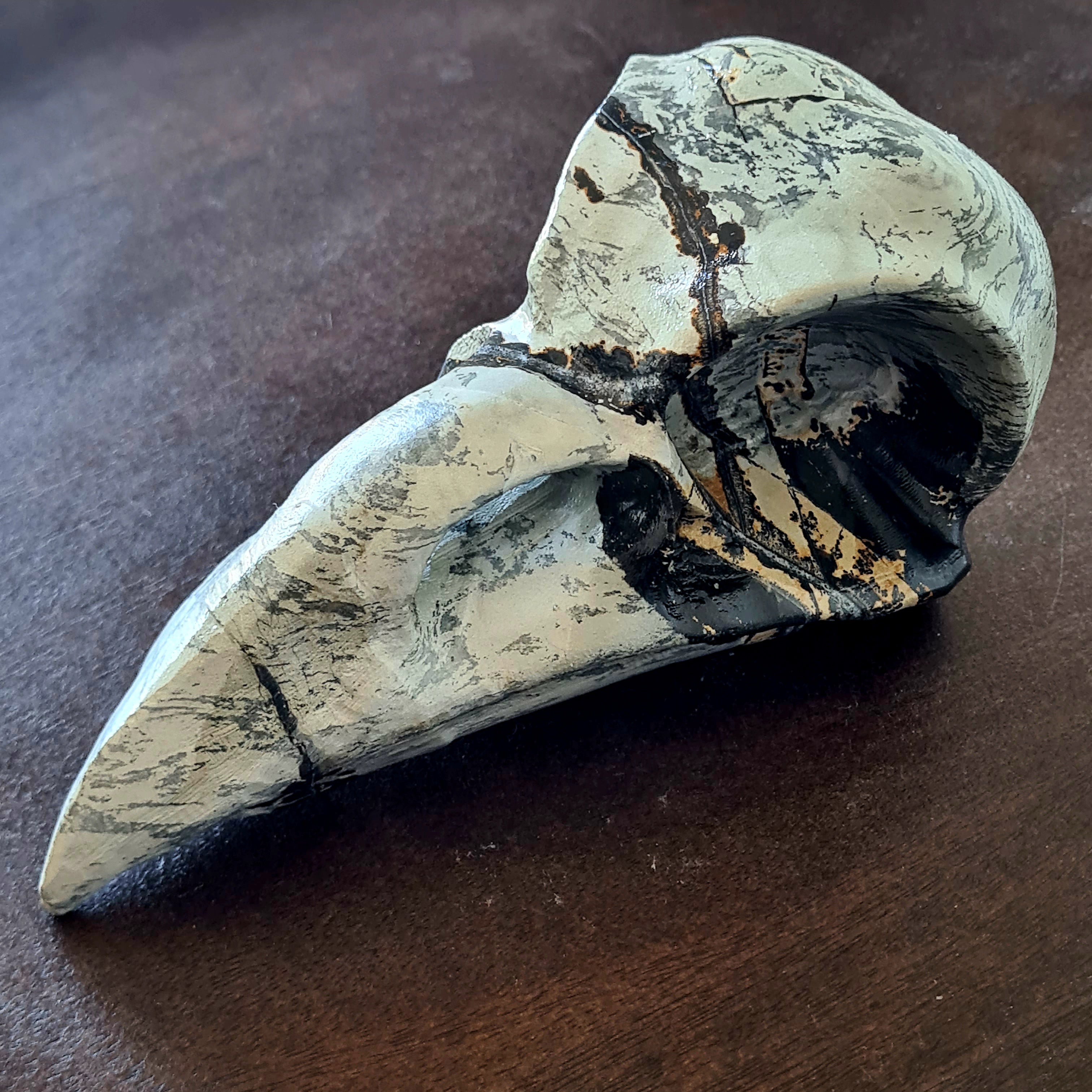 Mystic Picture Jasper Raven Skull | 14 cm | 400 g