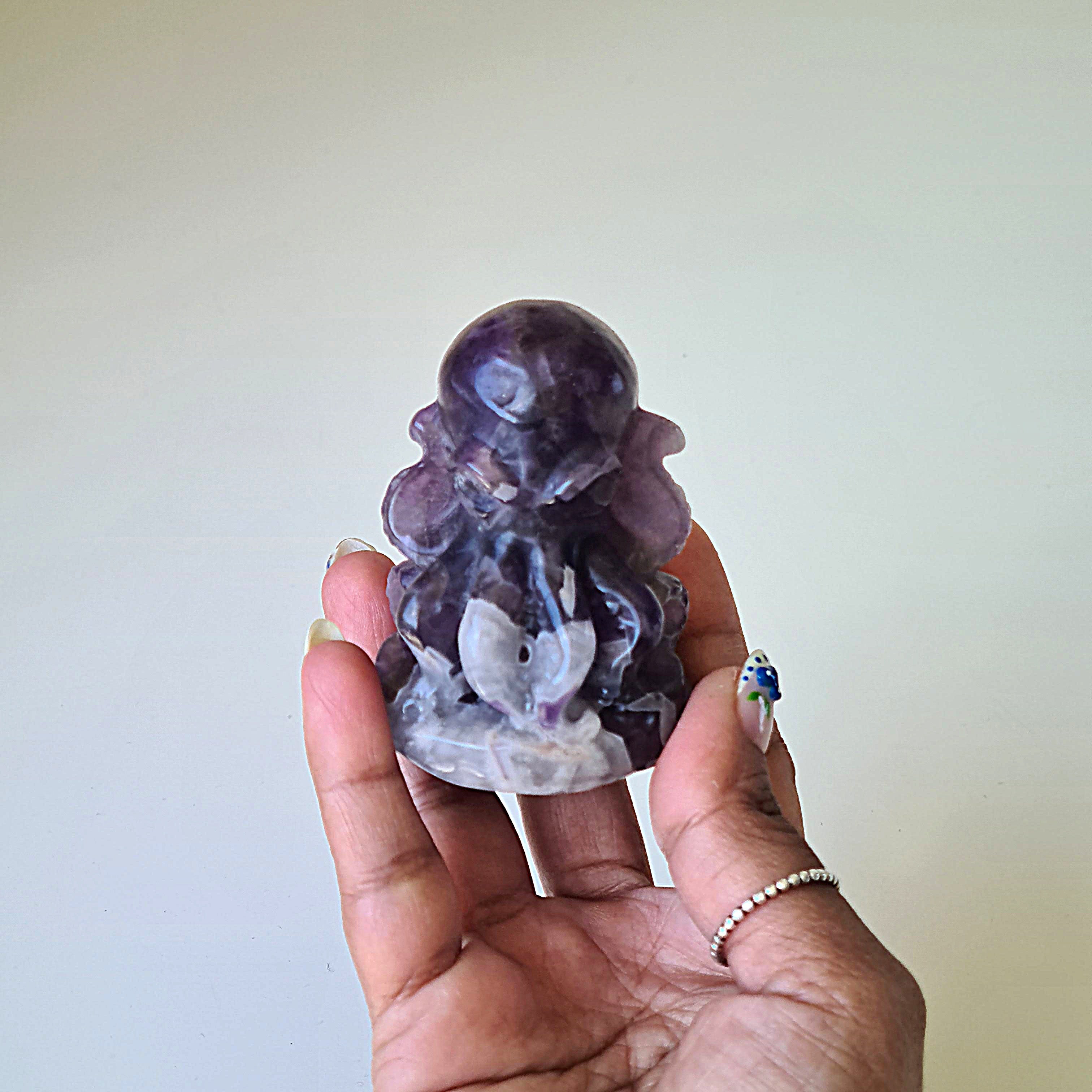 Chevron Amethyst Octopus ๐ Carving