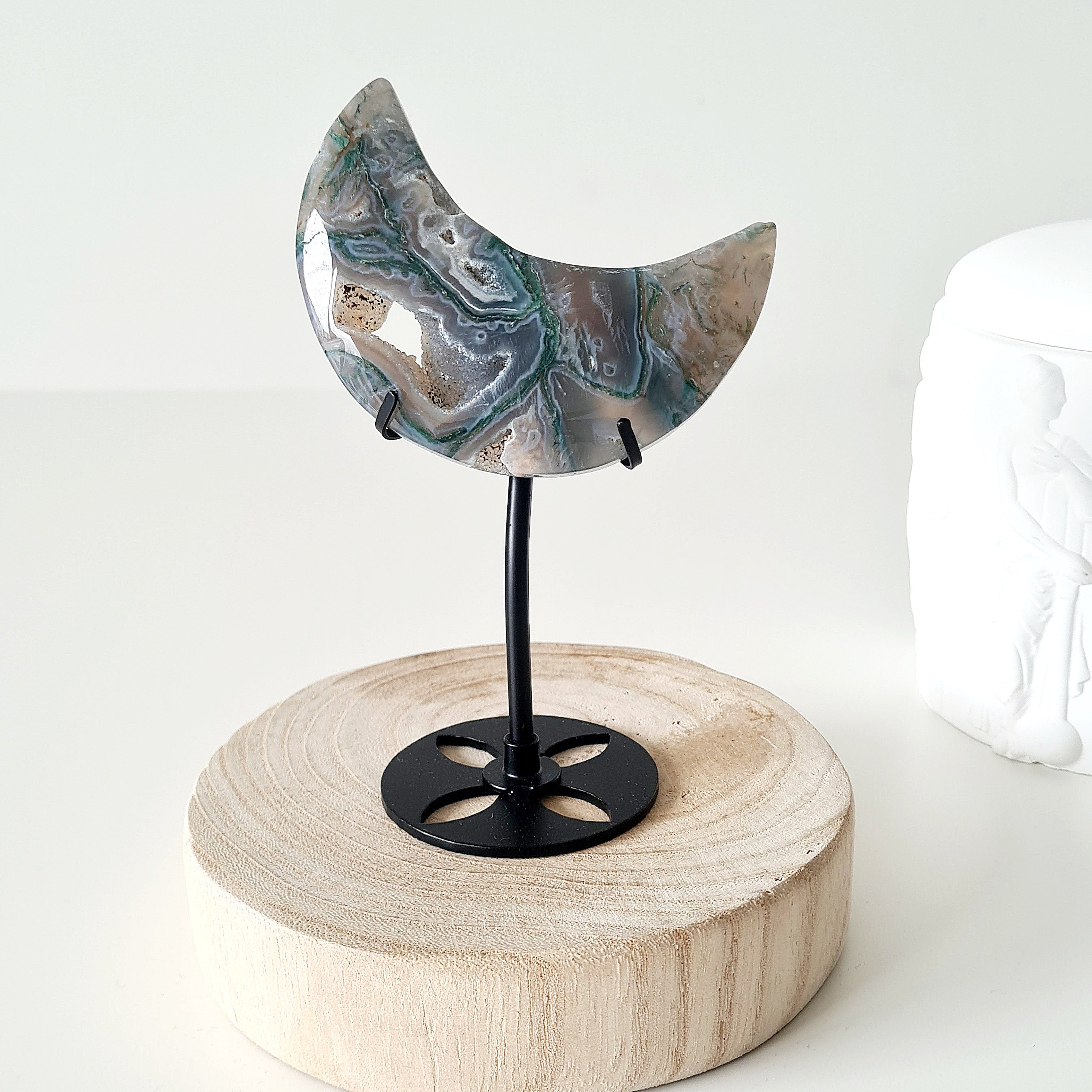 Moss Agate Luna π | 9 | Small