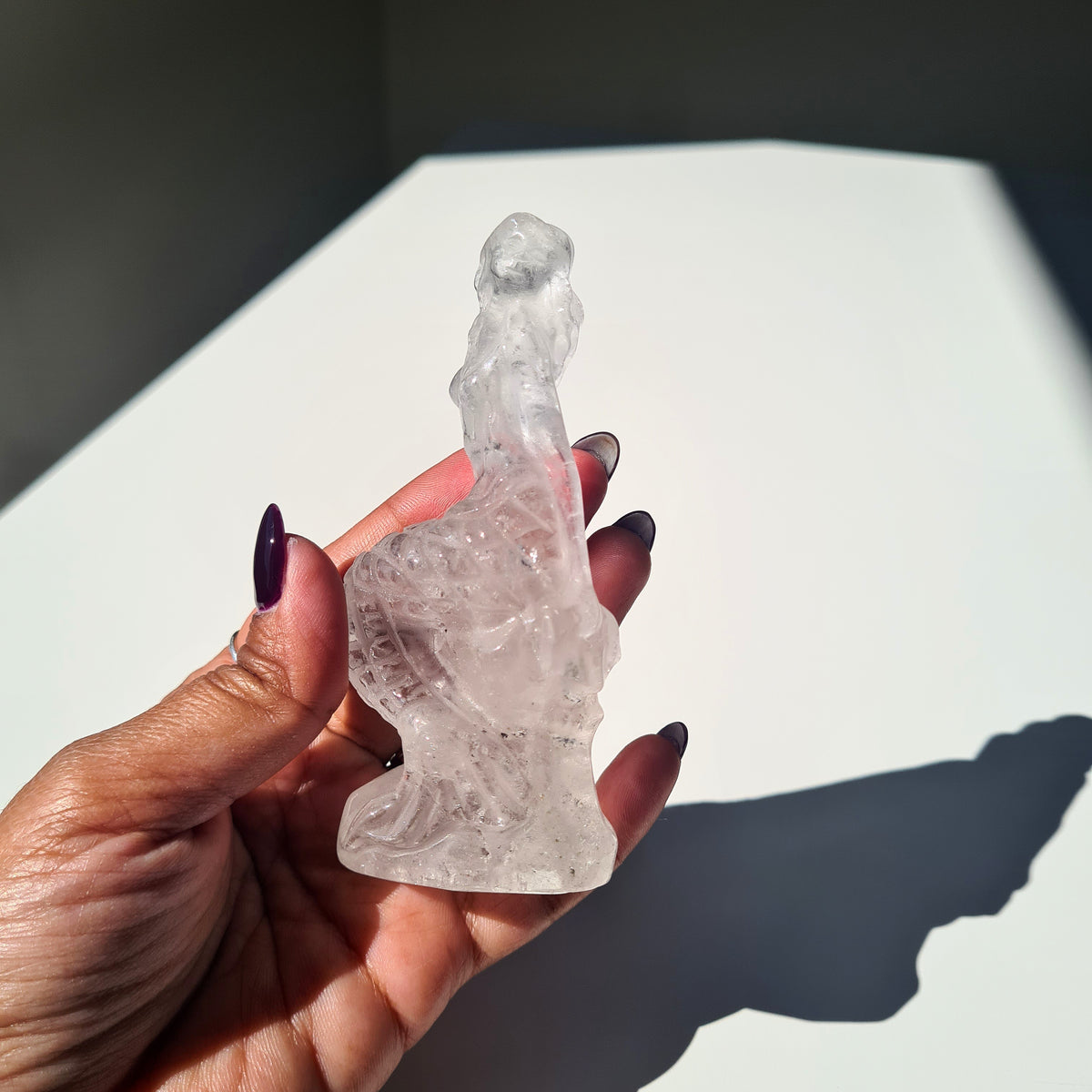 Clear Quartz Crystal Mermaid Carving | 1 piece intutively picked