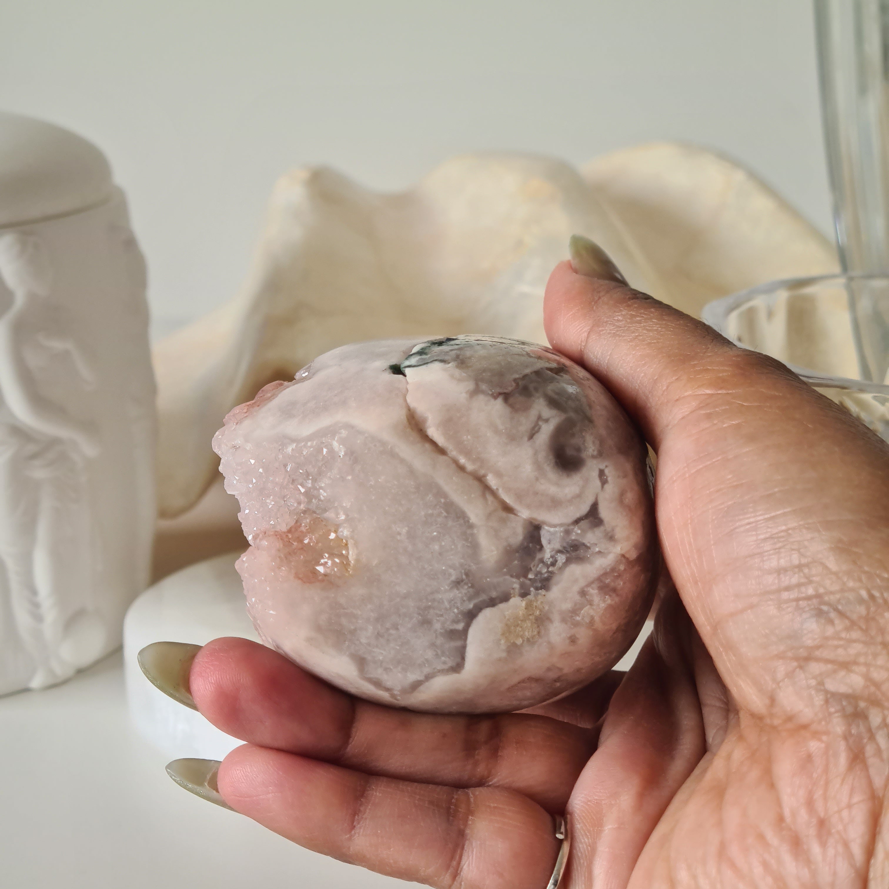 Flower Agate Pink Amethyst | G | 350 g