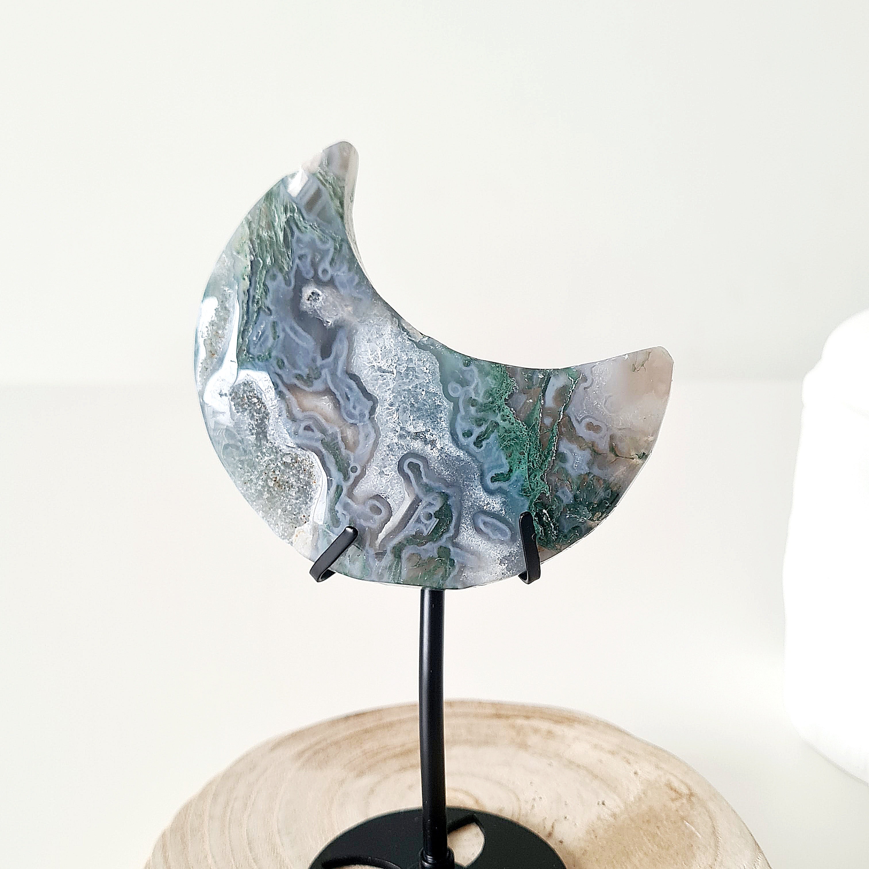 Moss Agate Luna π | 8 | Small