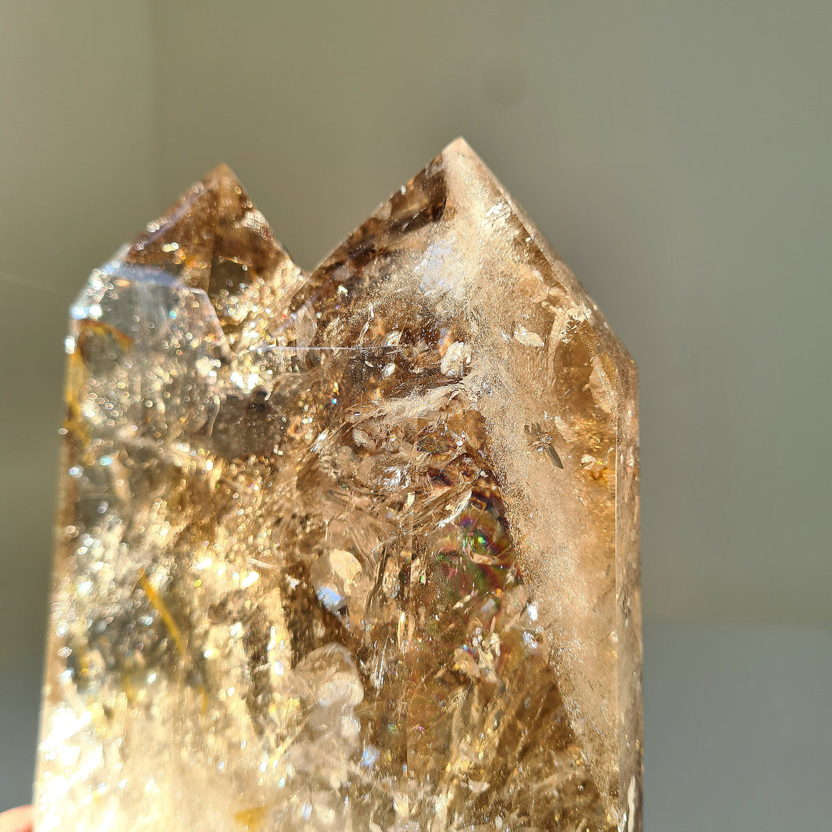 Smokey Citrine Cathedral With Stand| 1.9 kg | Appx 30 cm tall with stand