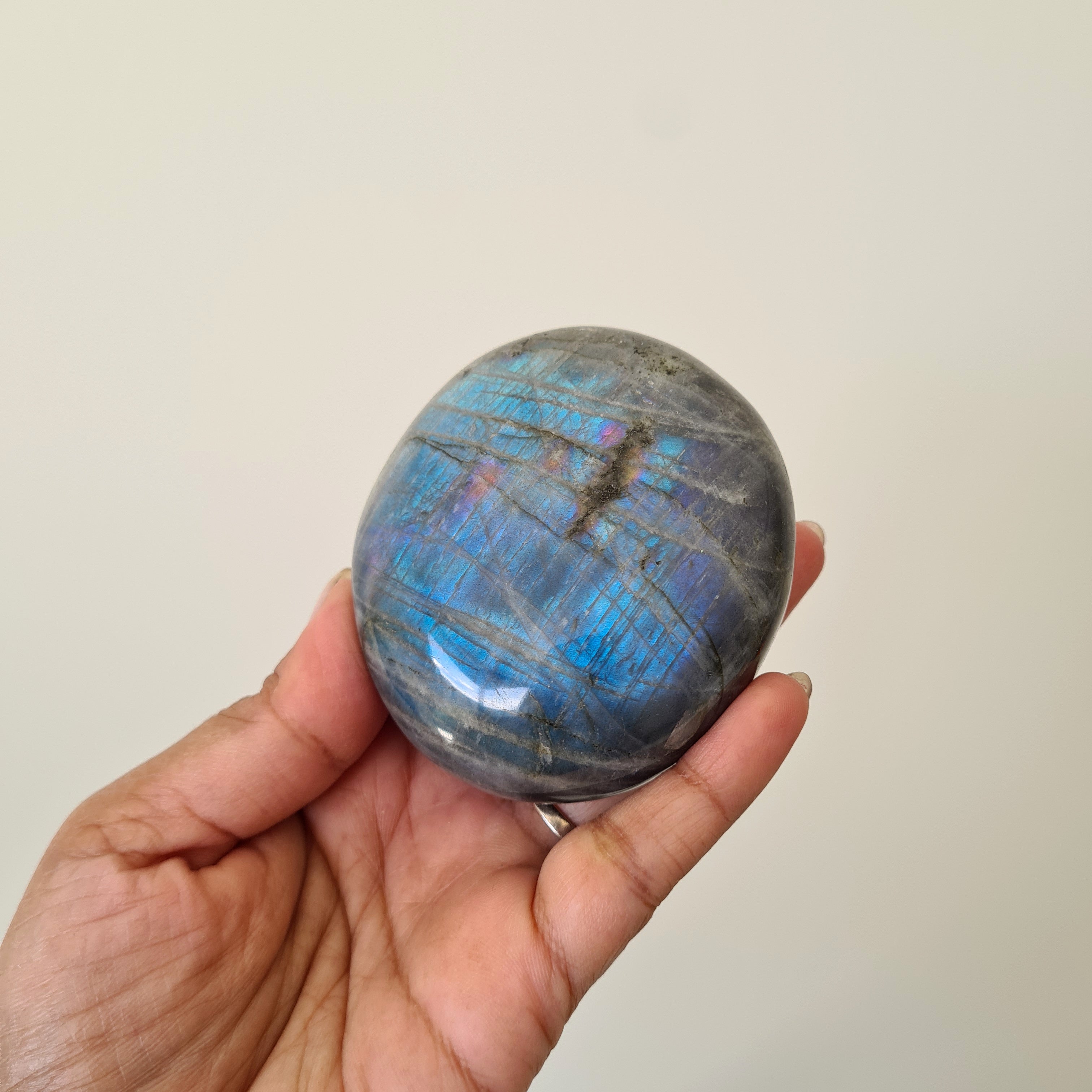 Labradorite Palm Stone | Large