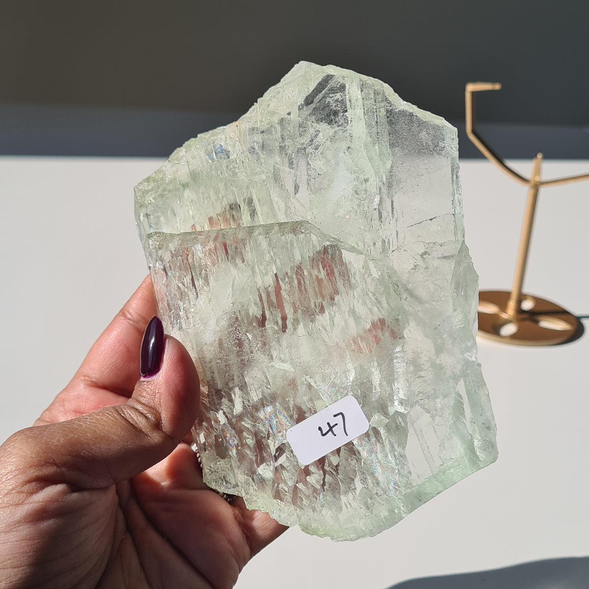 Fluorite Dream Portal On Custom Stand | Piece T
