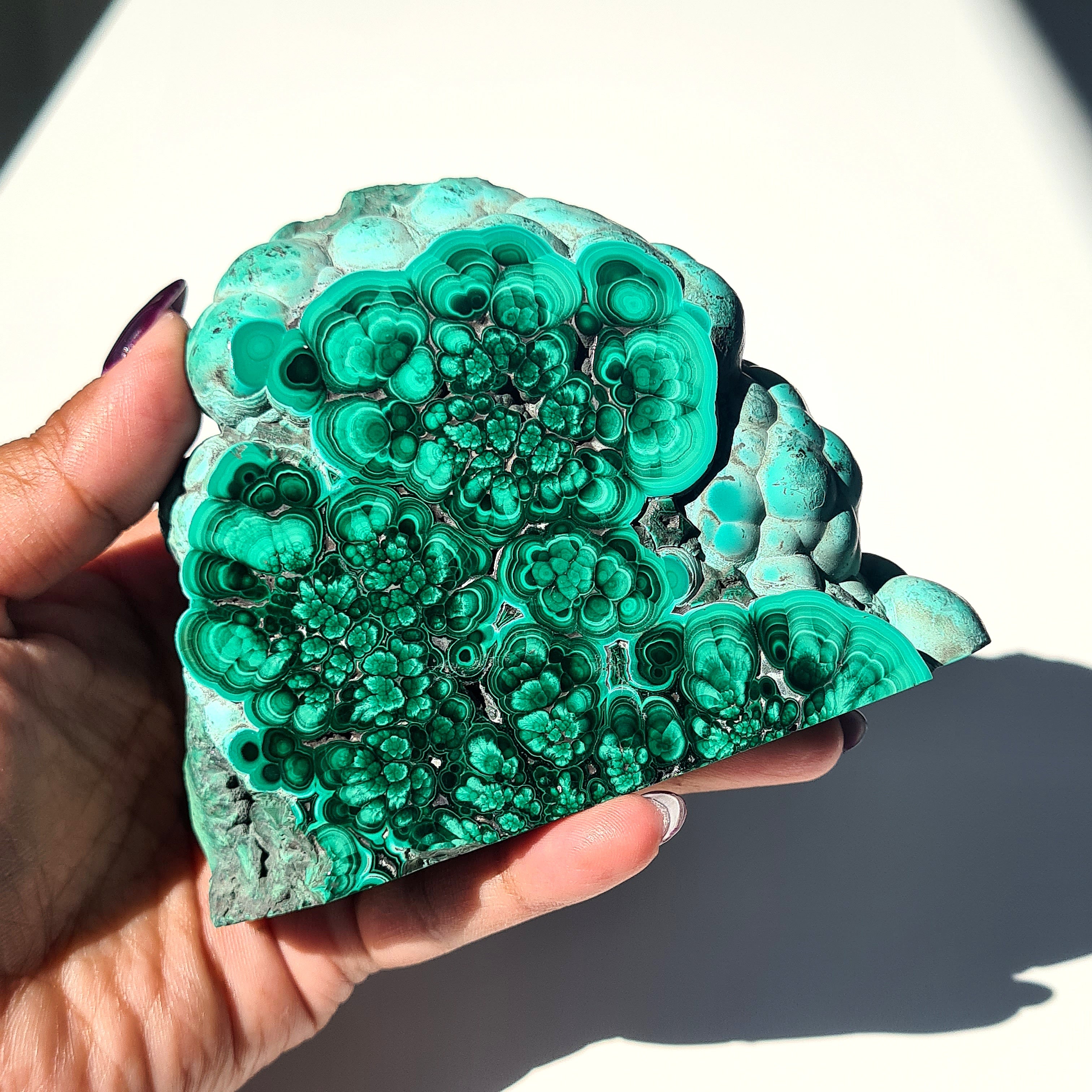 Malachite Crystal Portal | Custom Stand | Piece C