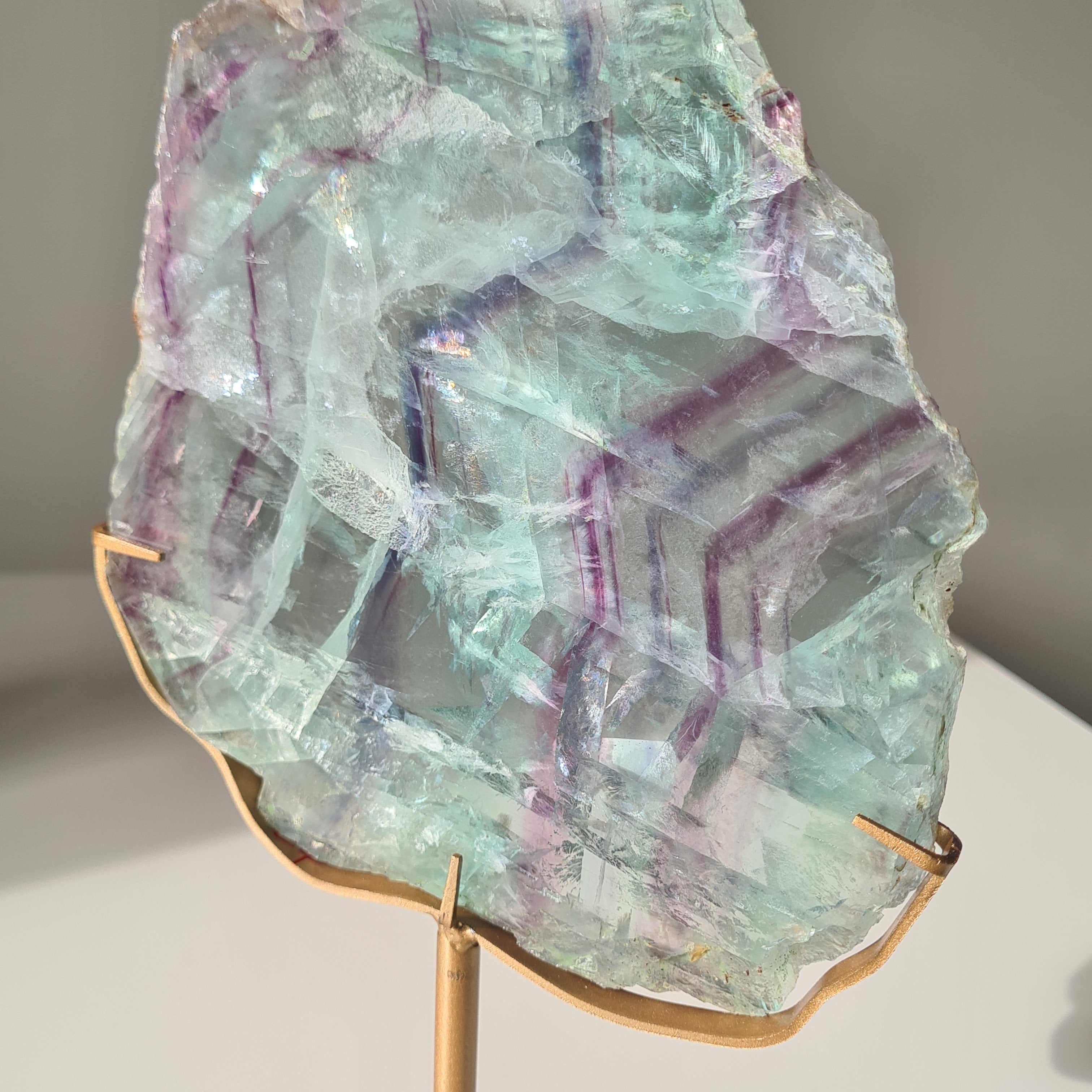 Fluorite Dream Portal On Custom Stand | 31.2 cm tall with stand