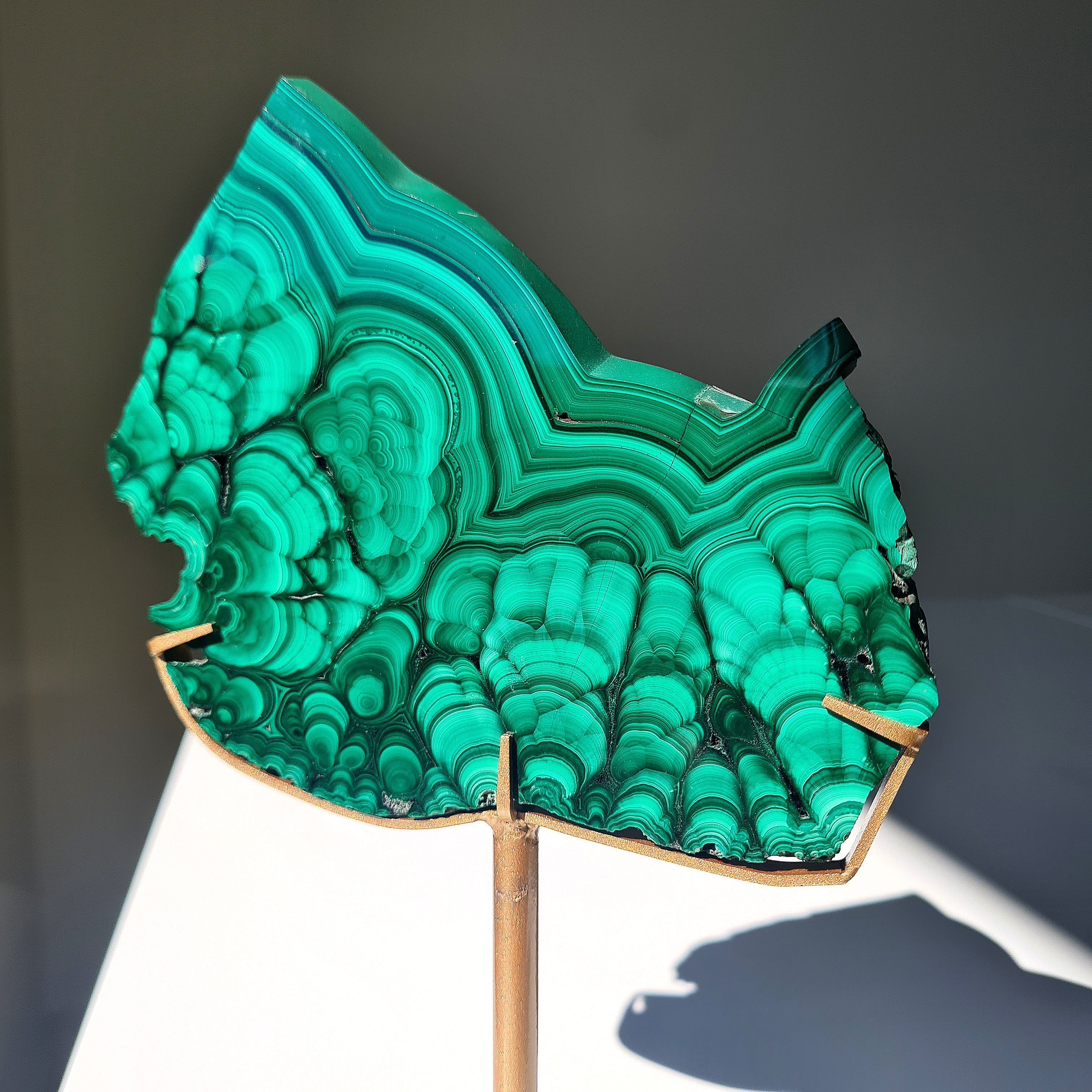 Malachite Crystal Portal | Custom Stand | Piece B