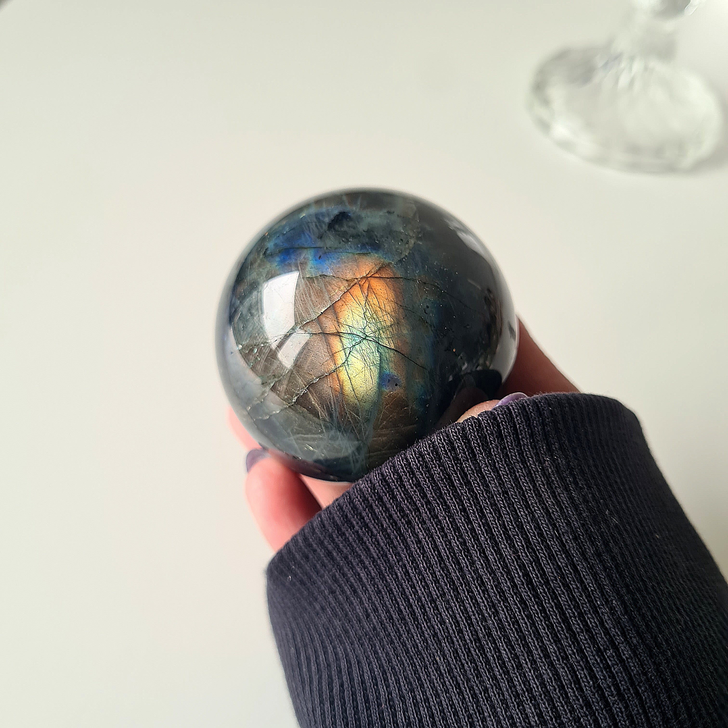 Labradorite Sphere With Stand | B
