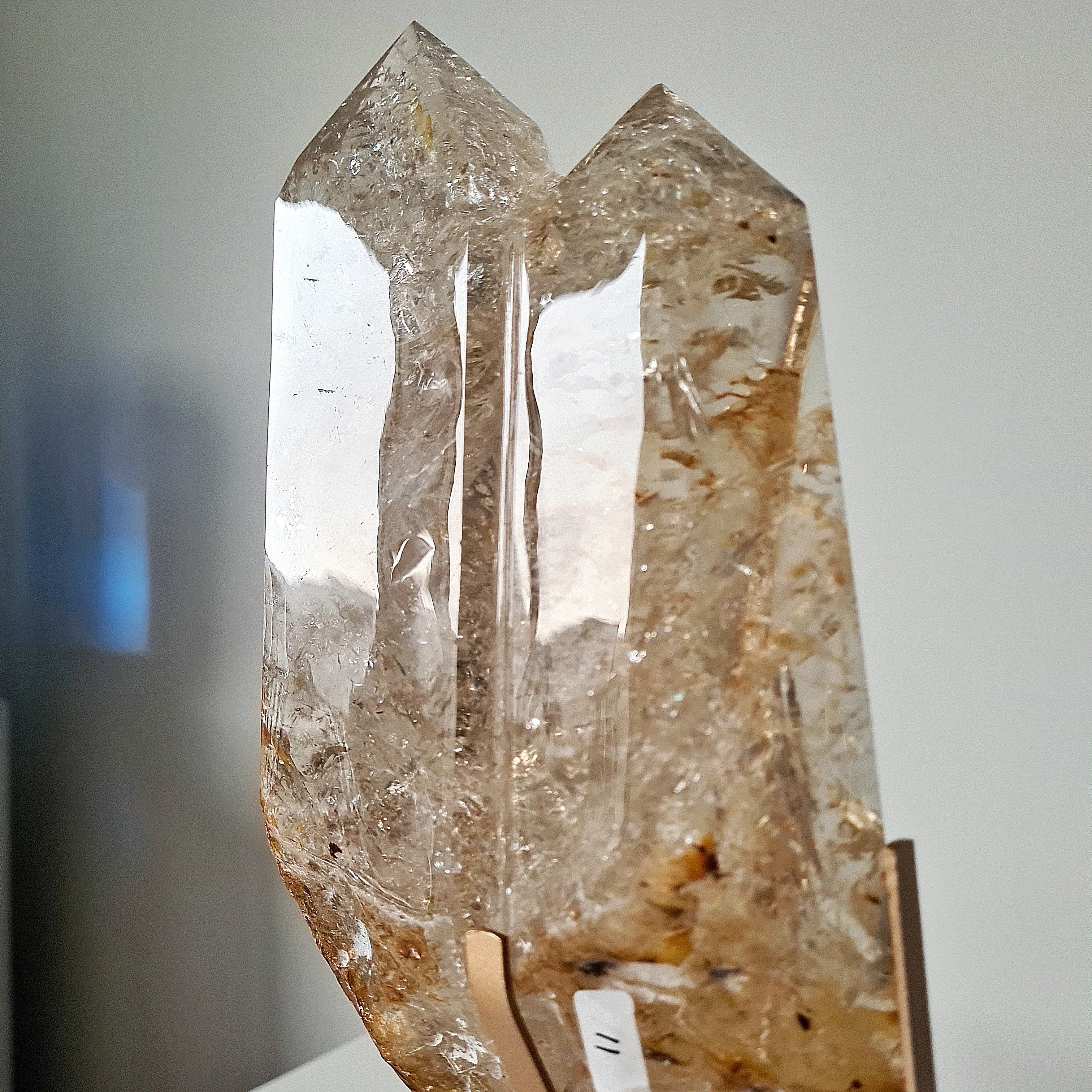 Smoky Citrine Statement Piece on Stand | 32.5 cm with stand