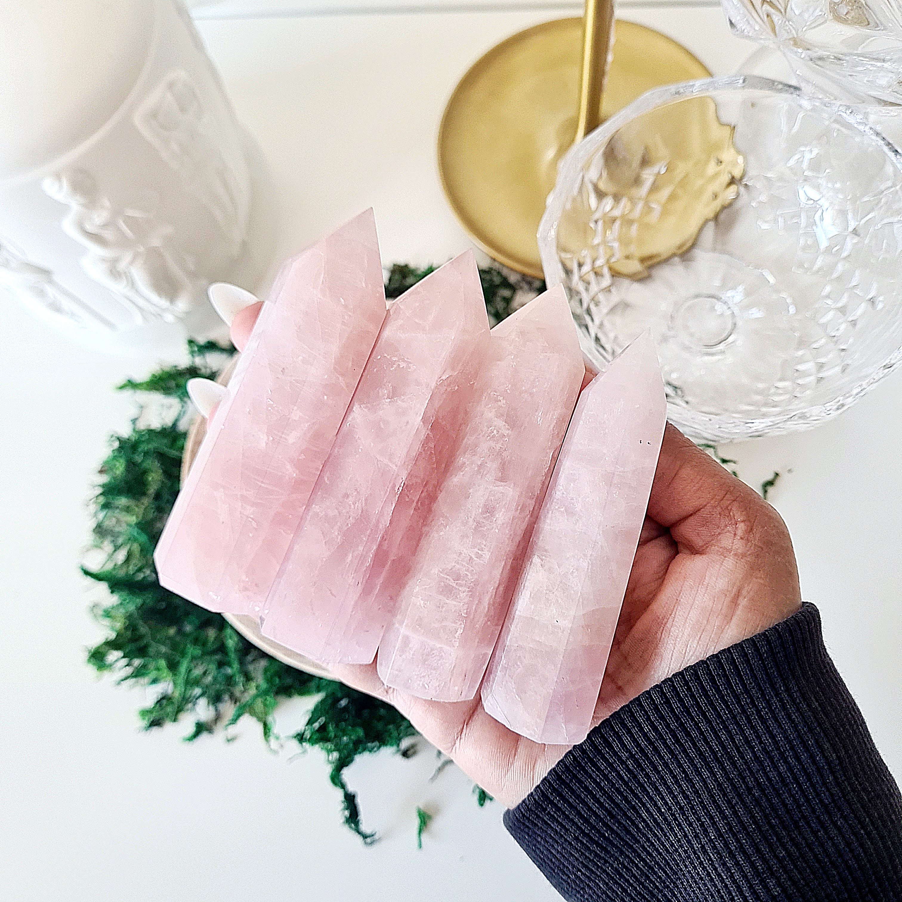 Rose Quartz Crystal Point | 1 Piece