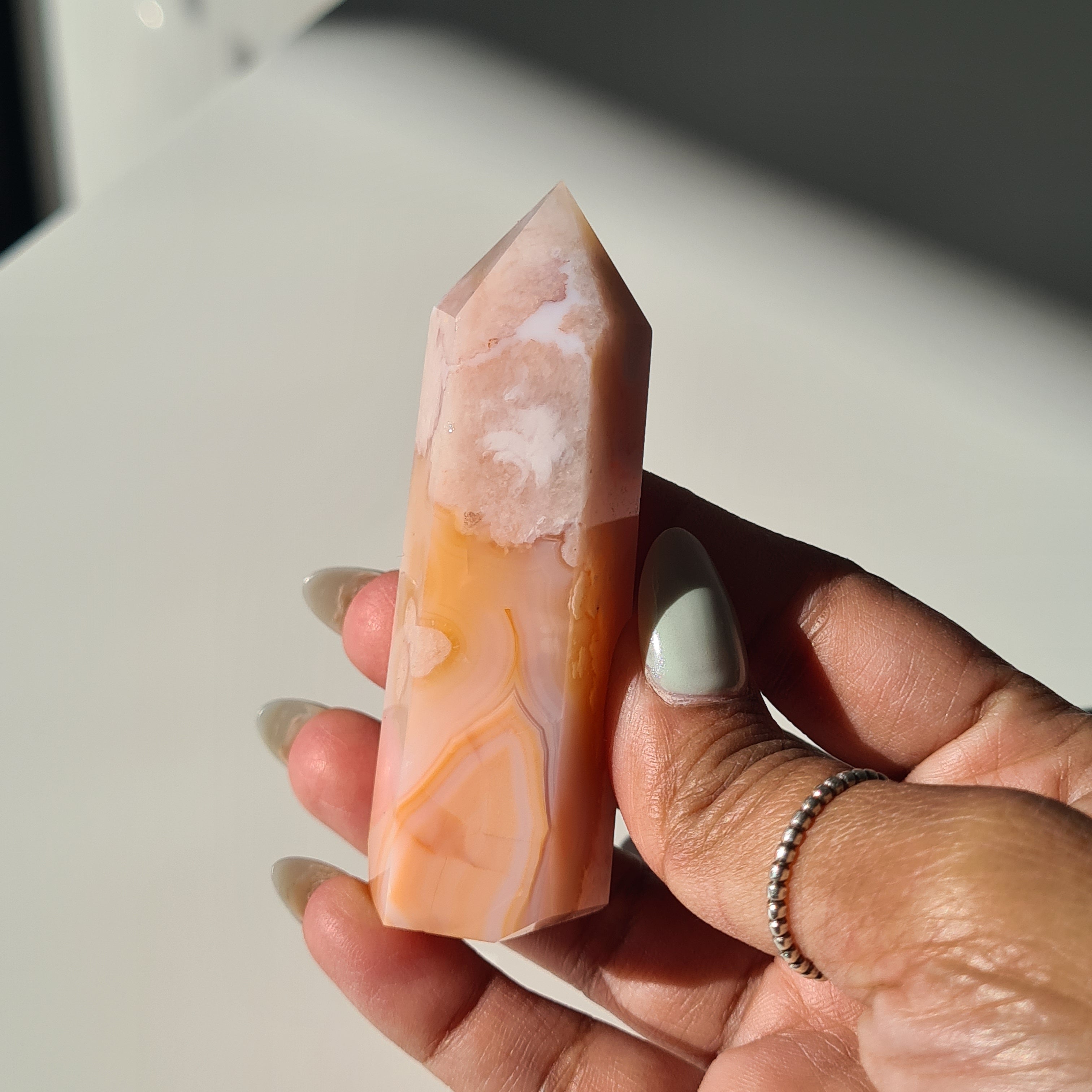 Flower Agate Point | F | 7.3 cm tall