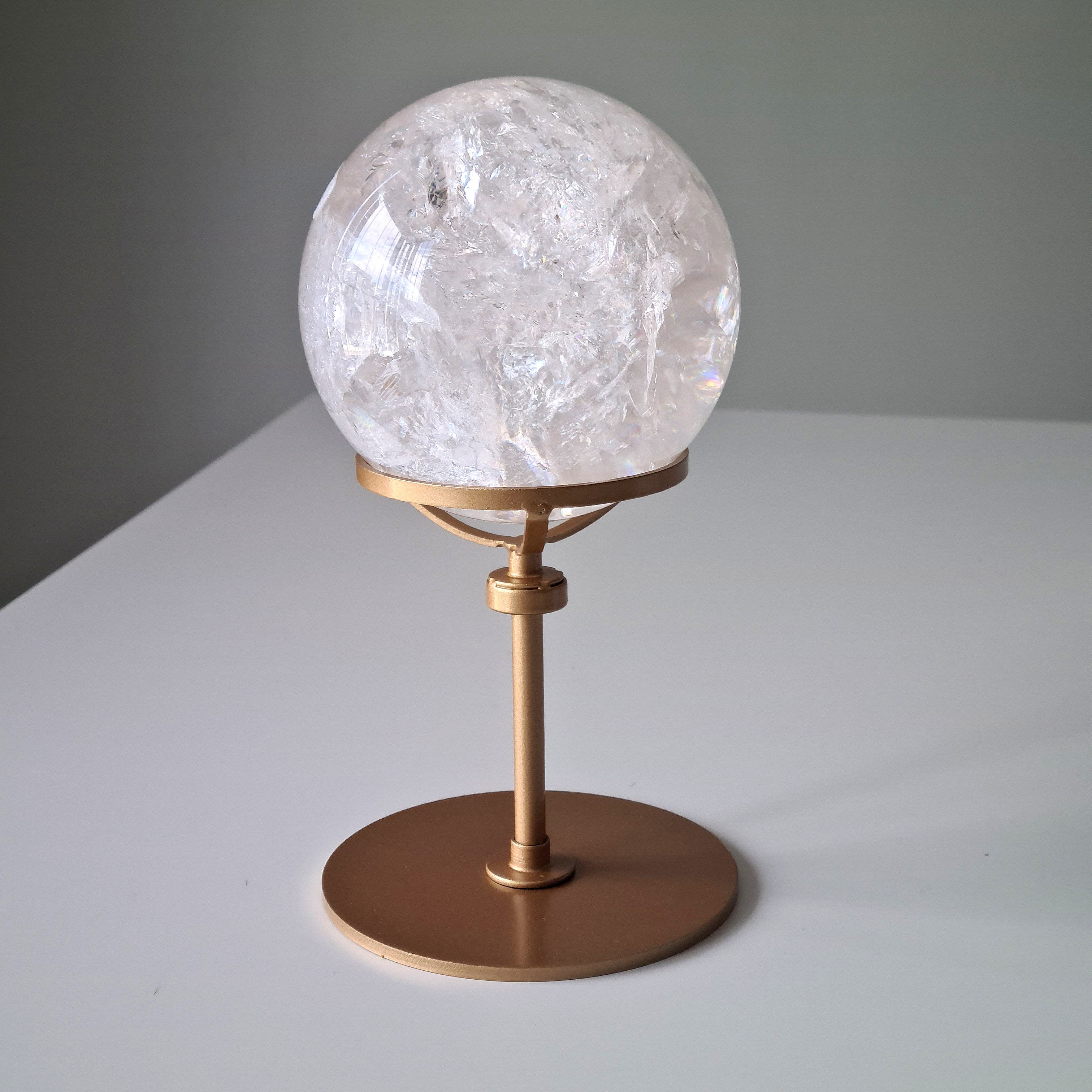 Quartz Sphere With Custom Stand | 1.3 kg | 9.4 cm