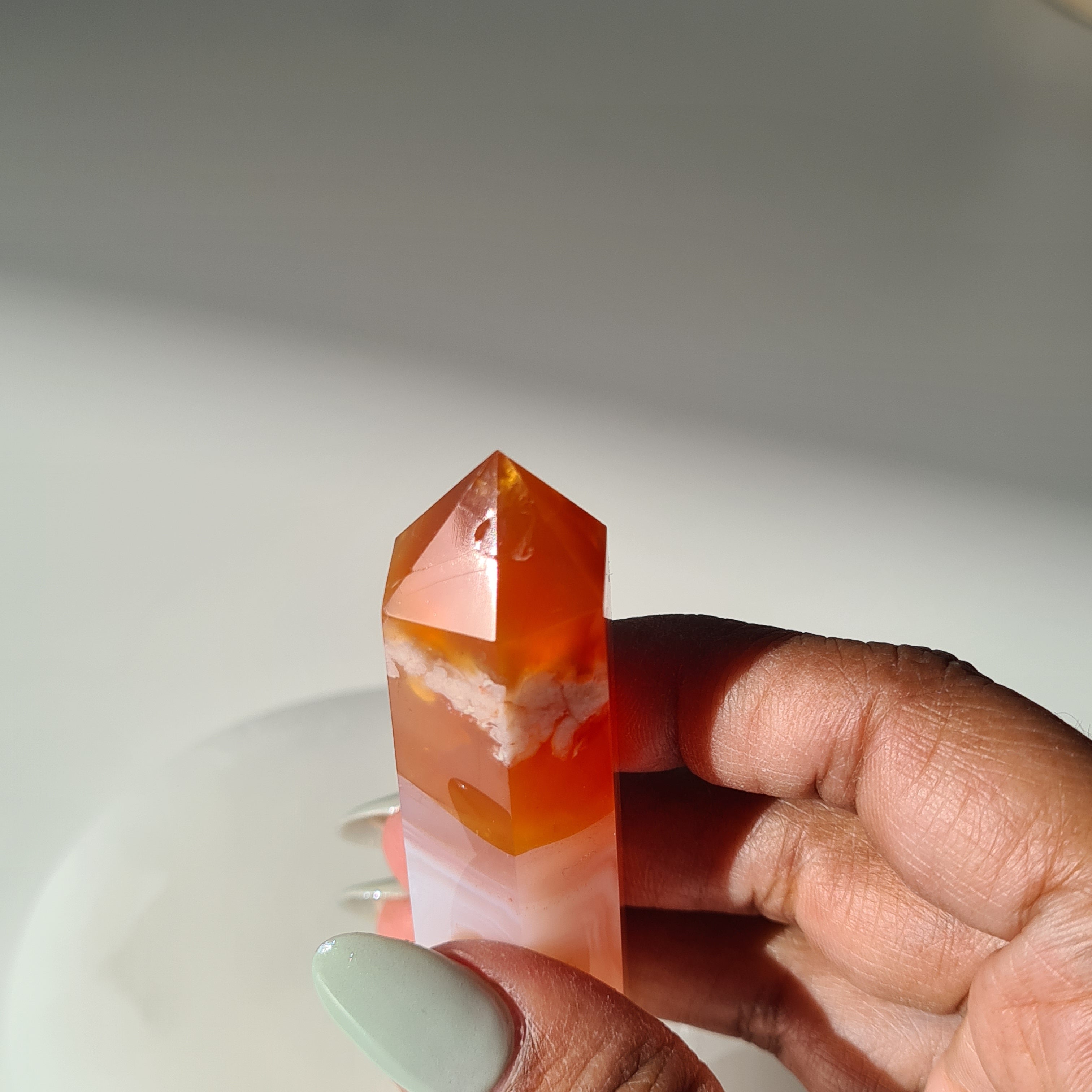 Flower Agate Point | B | 7.5 cm tall