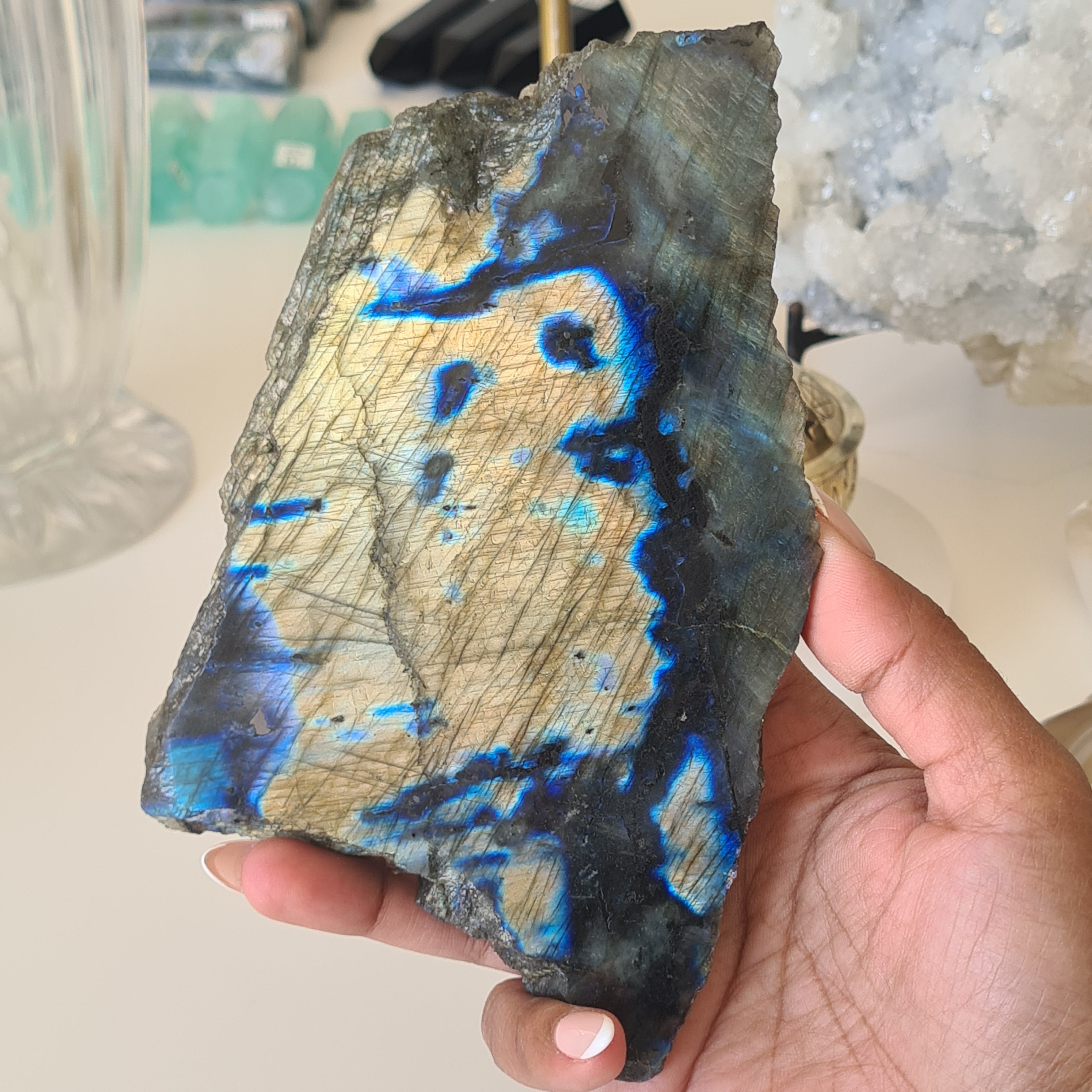 Labradorite Slab | Protection & Intuition